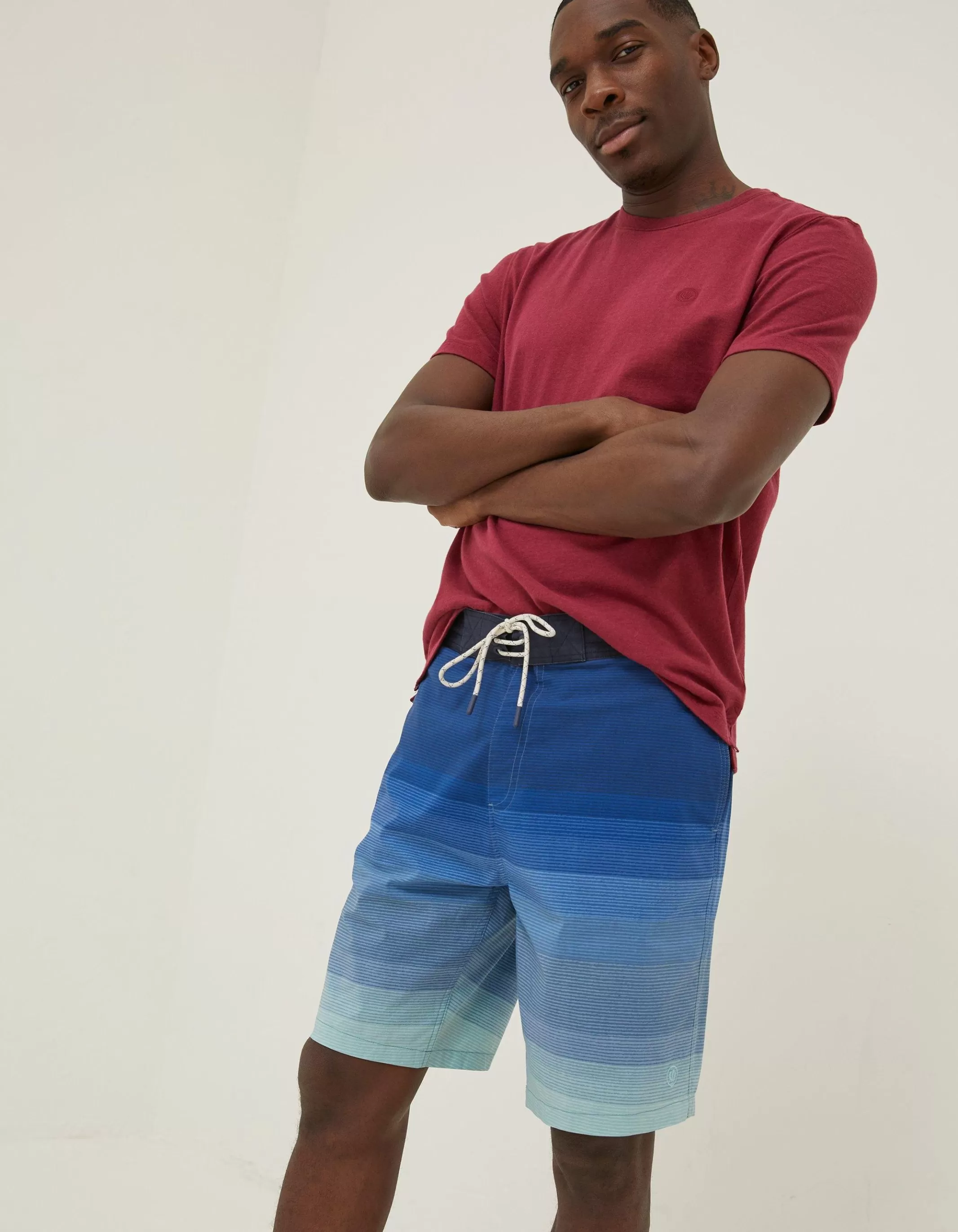 Best FatFace Camber Ombre Swim Shorts Blue