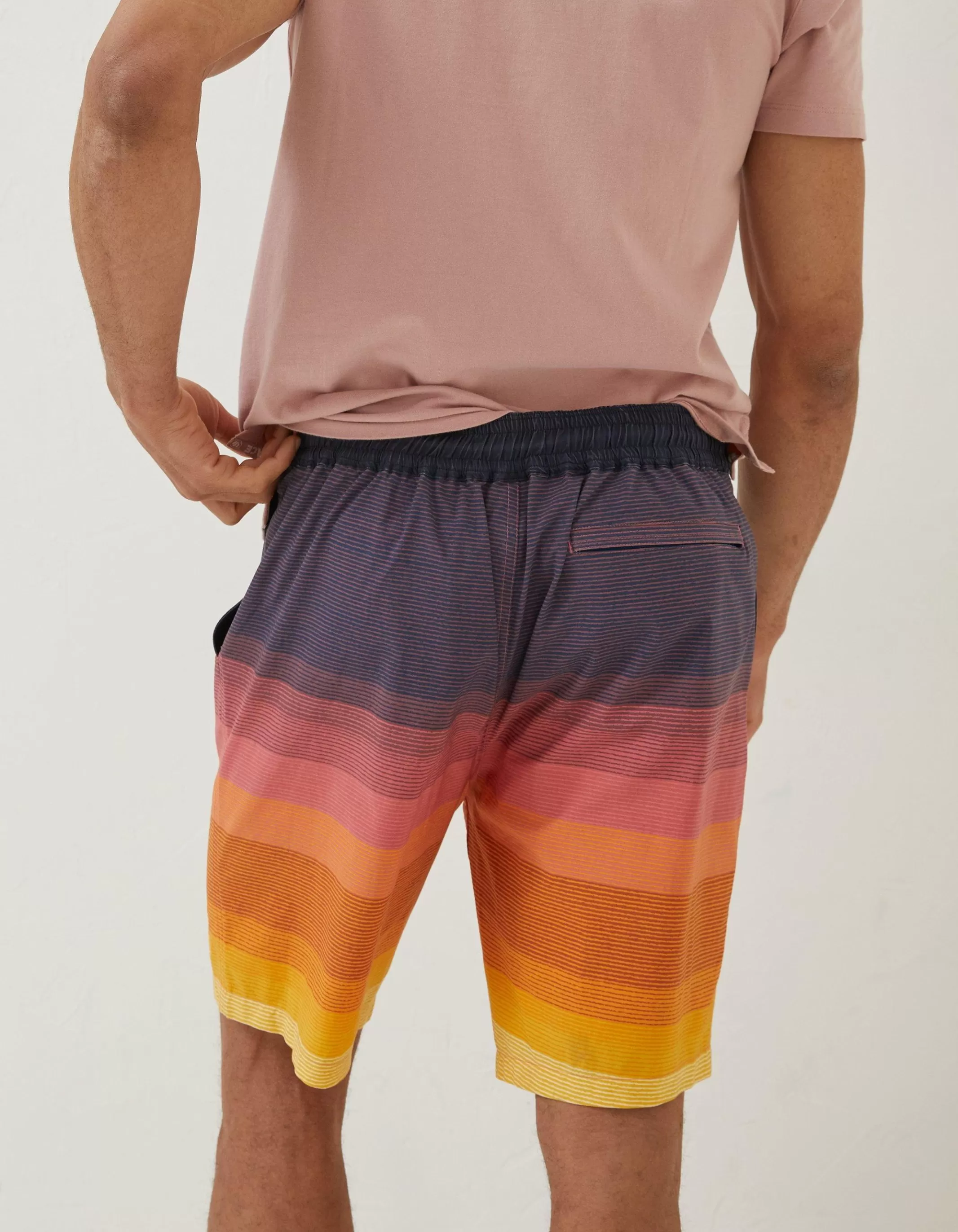 Cheap FatFace Camber Ombre Swim Shorts Coral