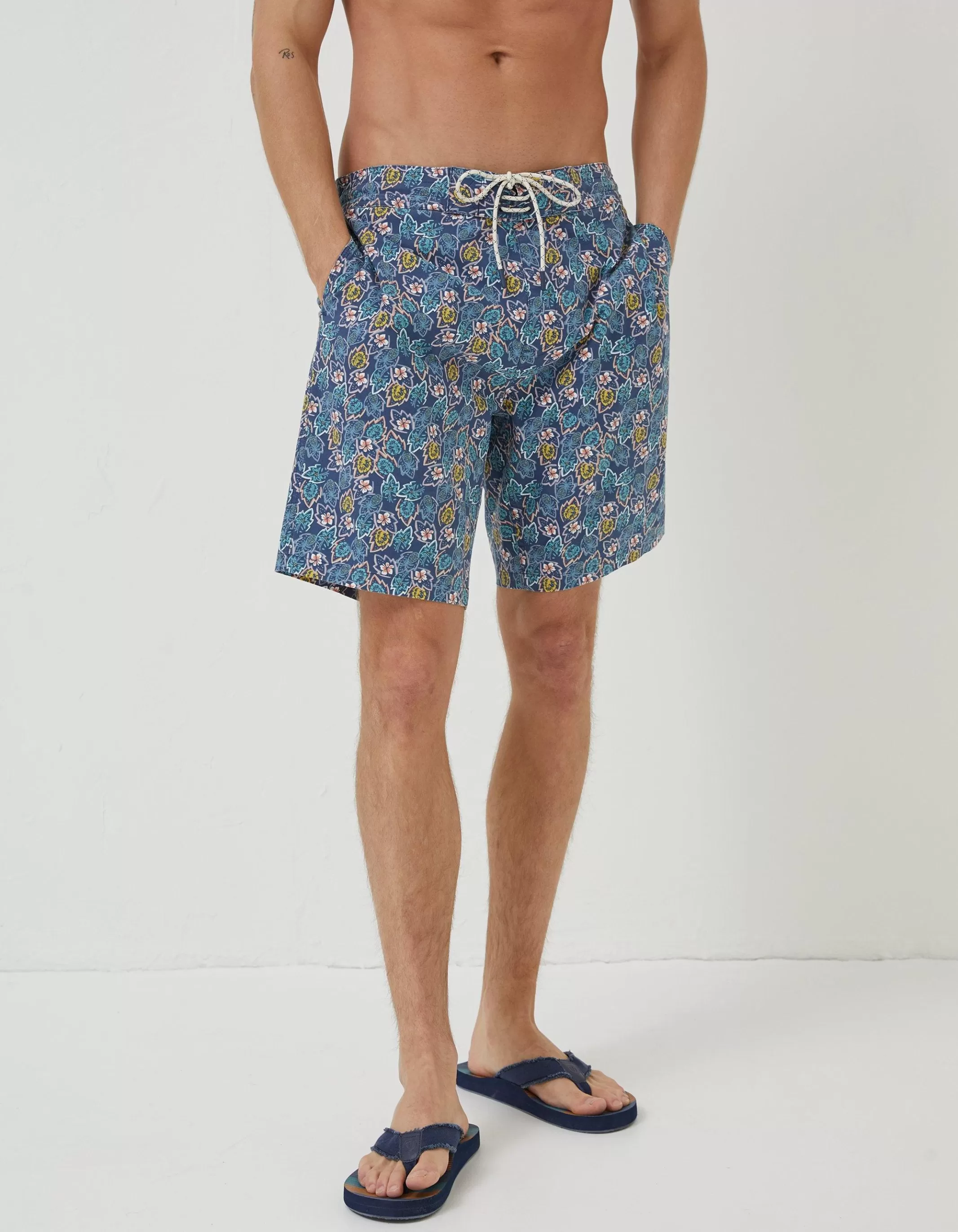 Fashion FatFace Camber Pineapple Swim Shorts Navy