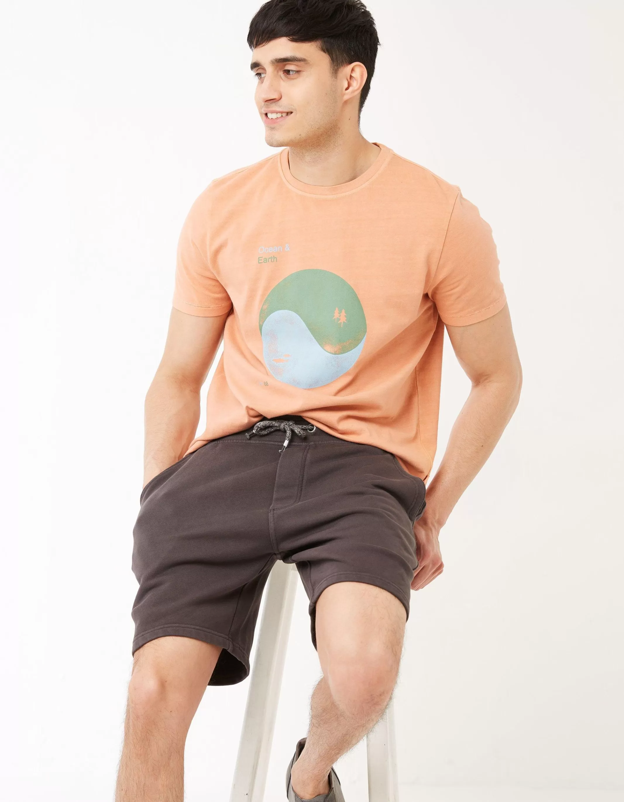 Store FatFace Cambourne Sweat Shorts Charcoal