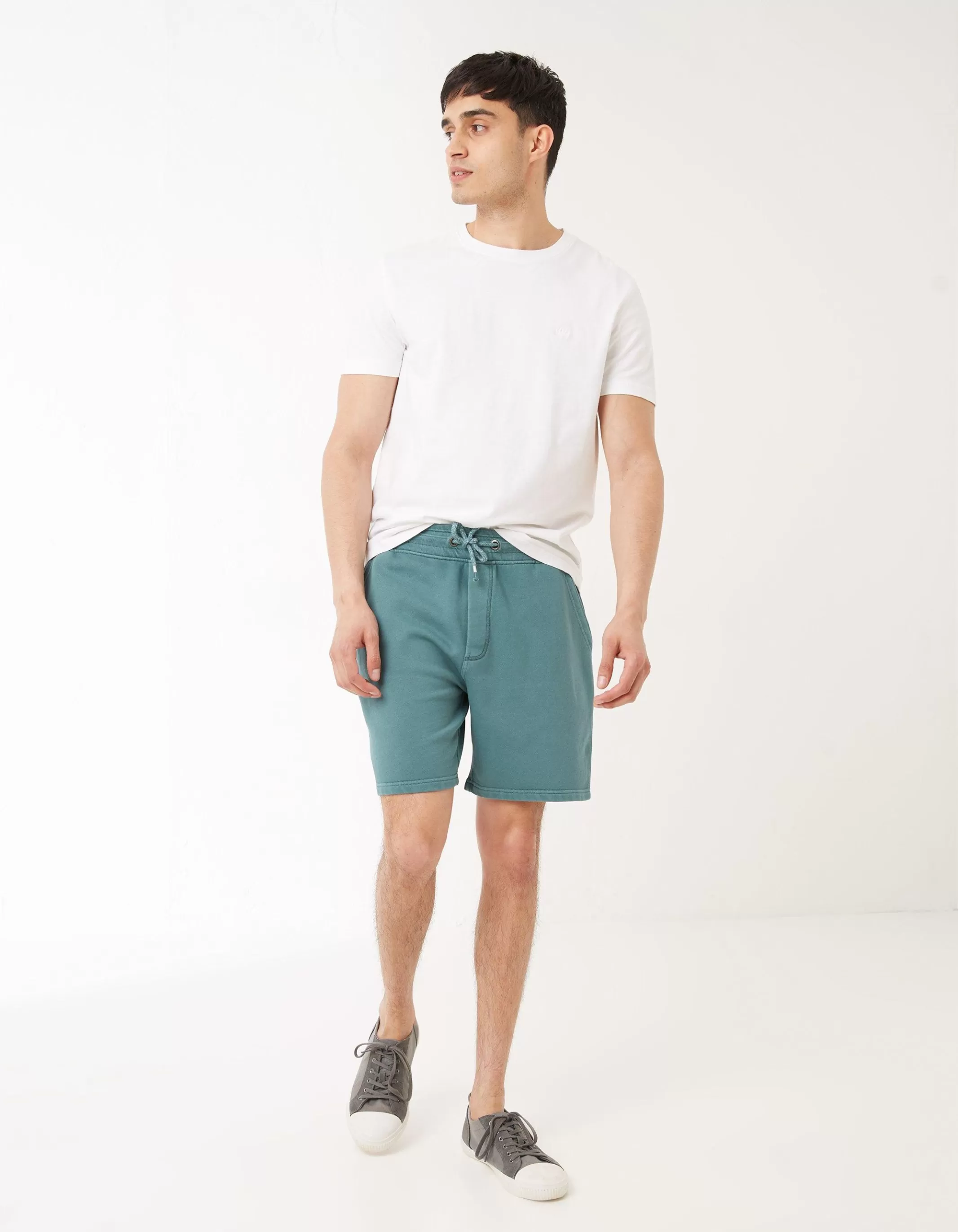 Hot FatFace Cambourne Sweat Shorts Ocean Green