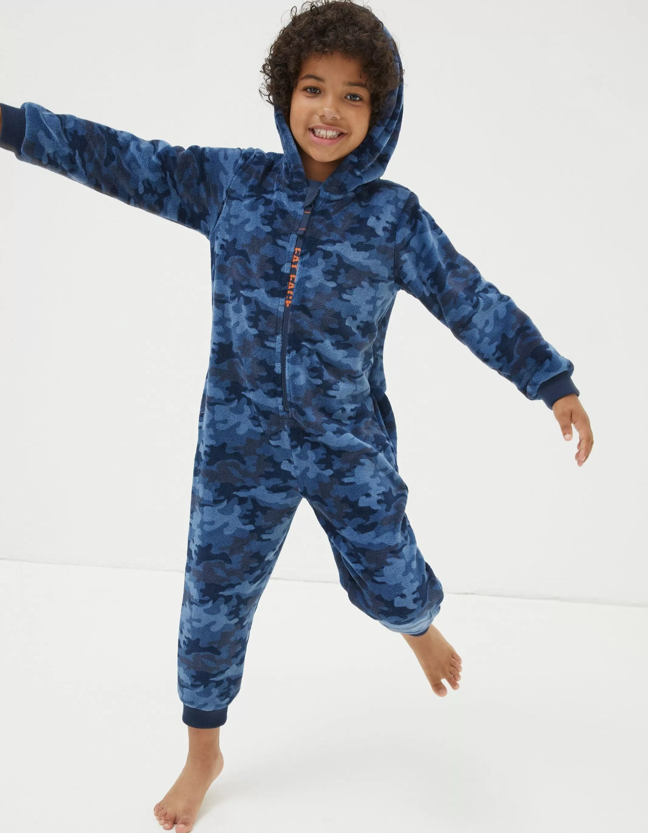 Clearance FatFace Camo Onesie Navy