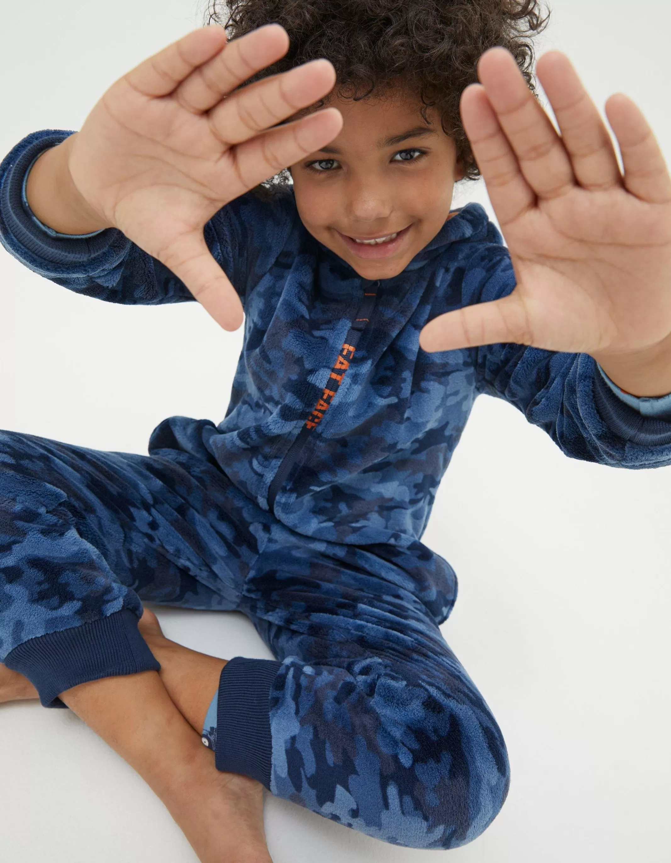 Clearance FatFace Camo Onesie Navy