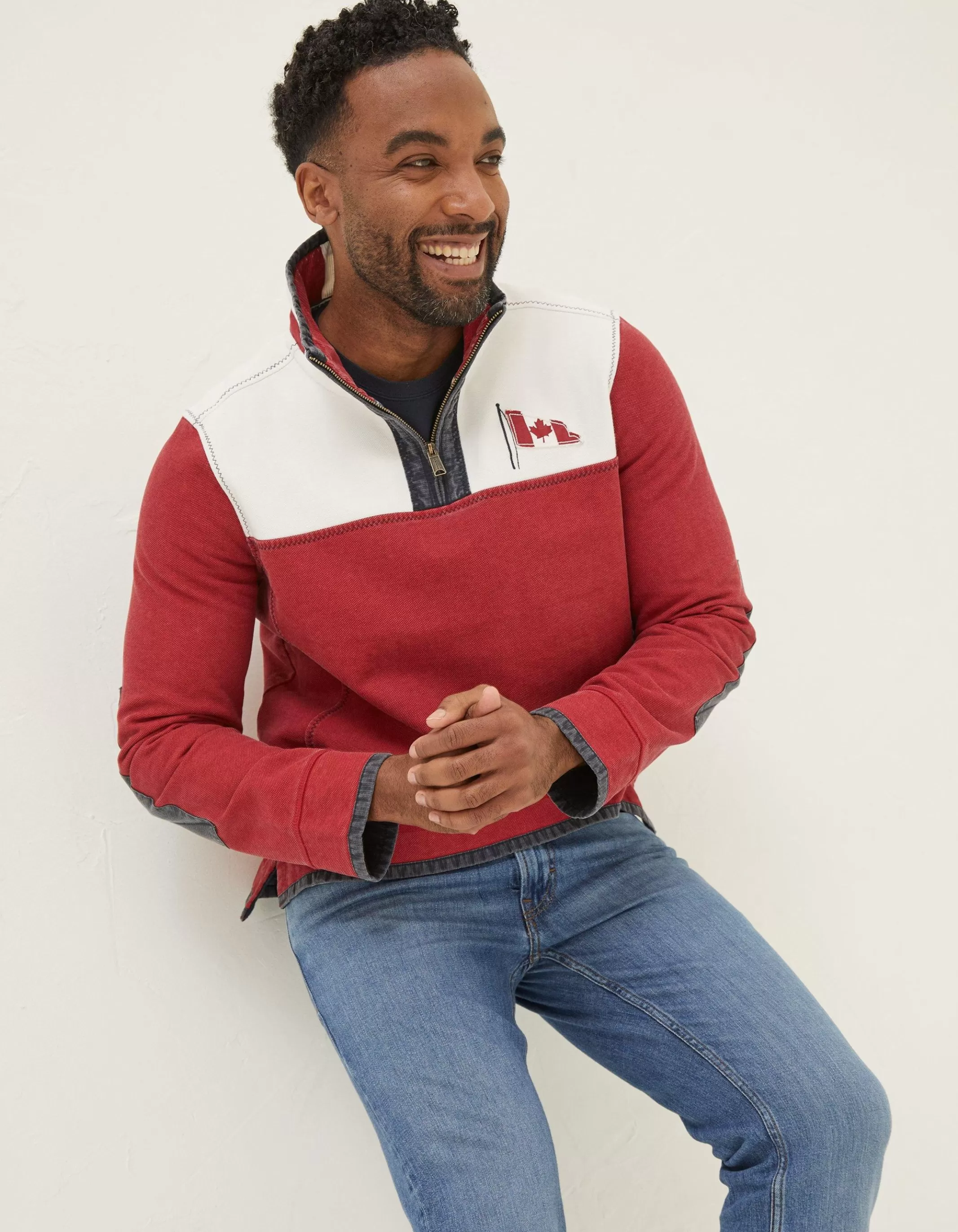 Outlet FatFace Canada Airlie Sweatshirt Bright Red