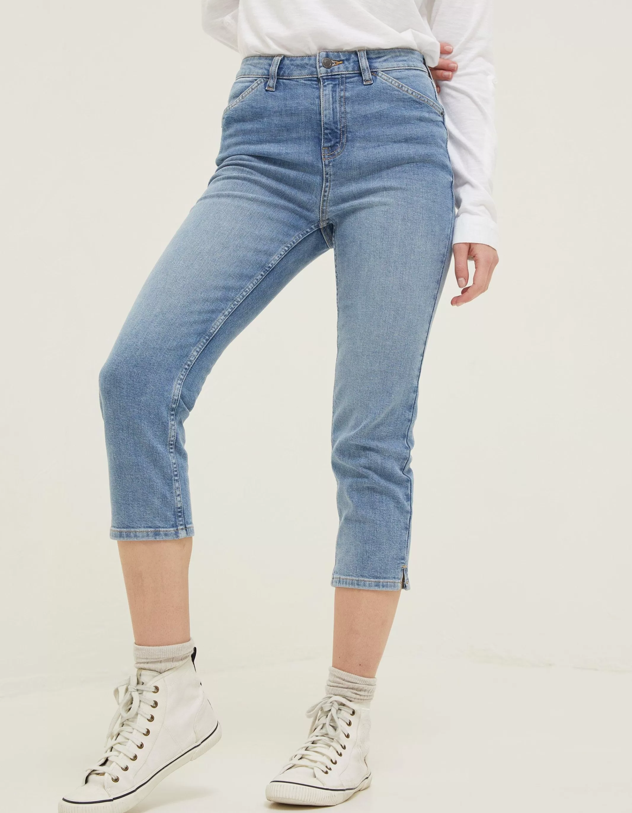 Fashion FatFace Capri Sway Slim Jeans Light Blue