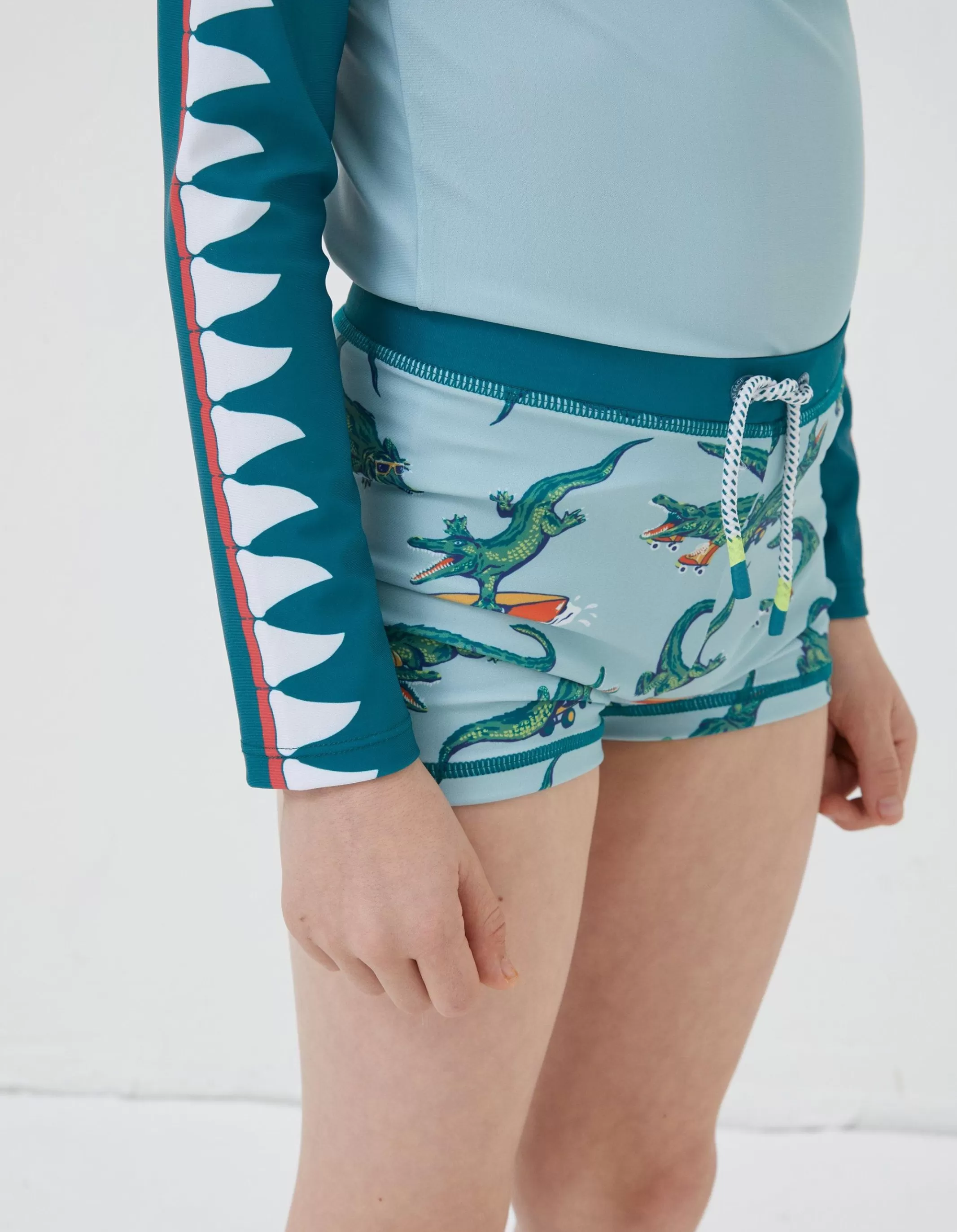Best Sale FatFace Carter Crocodile Trunks Light Sage