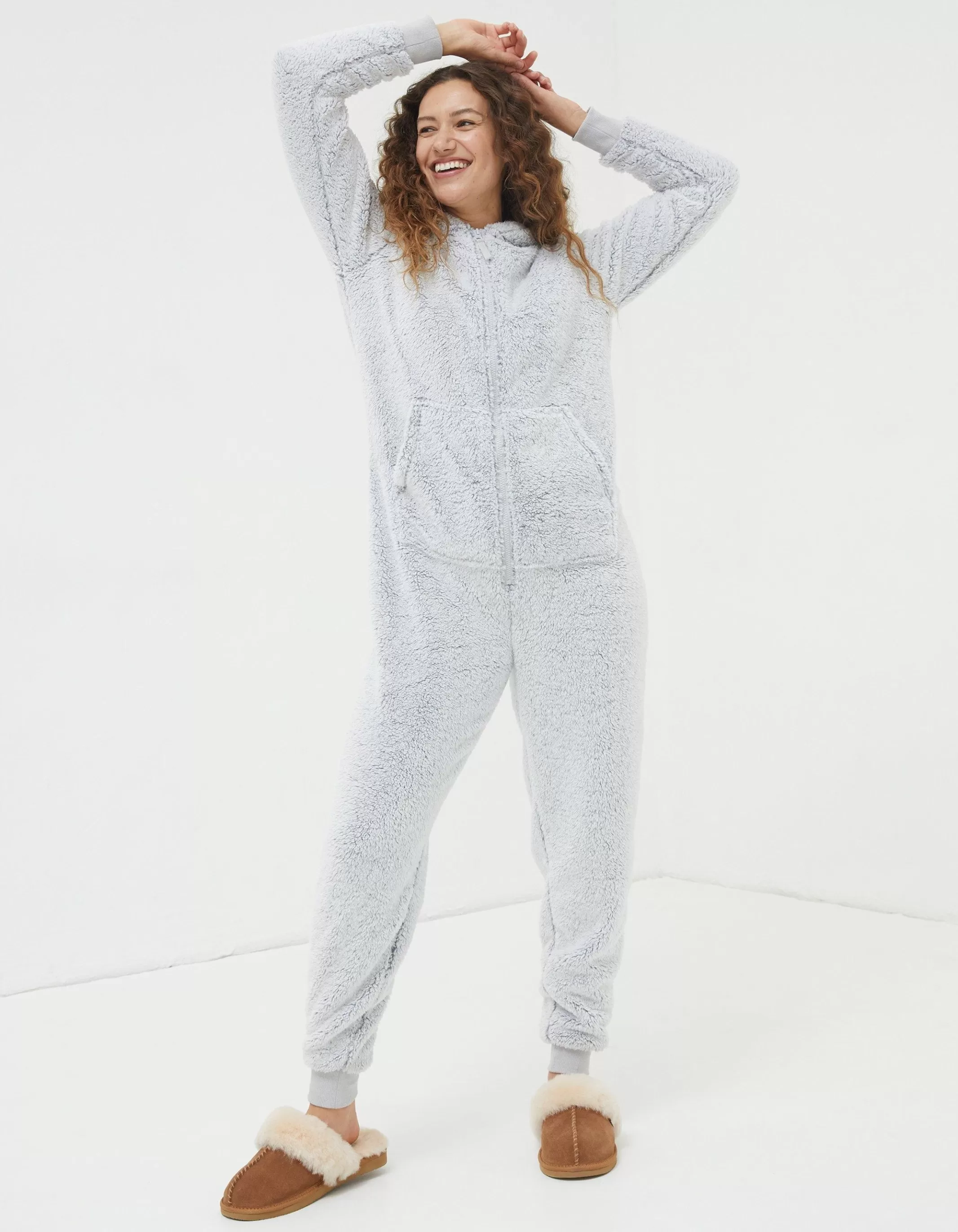 Shop FatFace Cassie Onesie Grey Marl