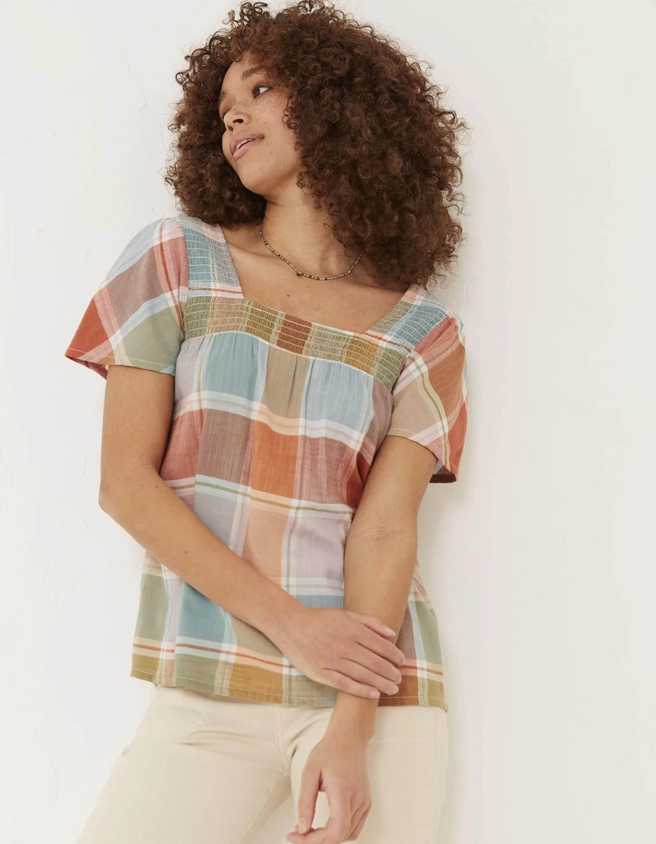 Flash Sale FatFace Catherine Check Blouse Multi