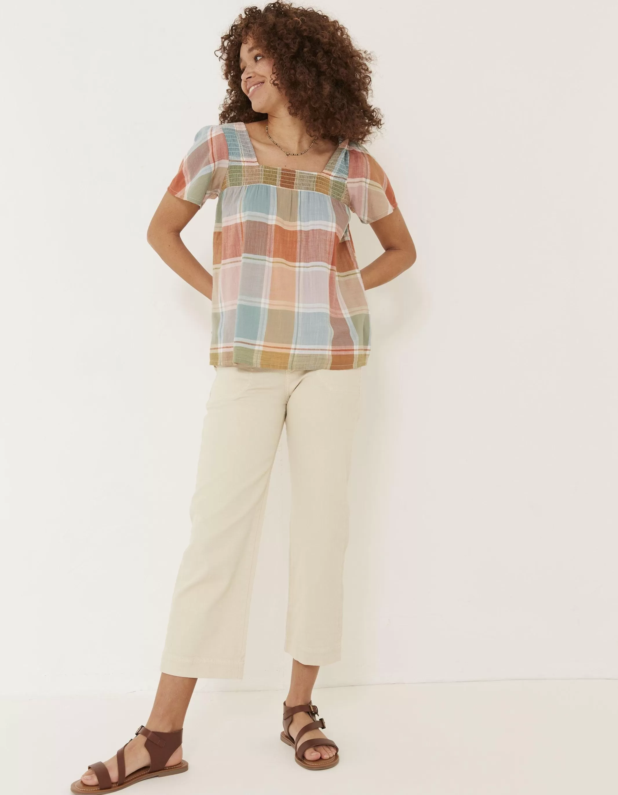 Flash Sale FatFace Catherine Check Blouse Multi
