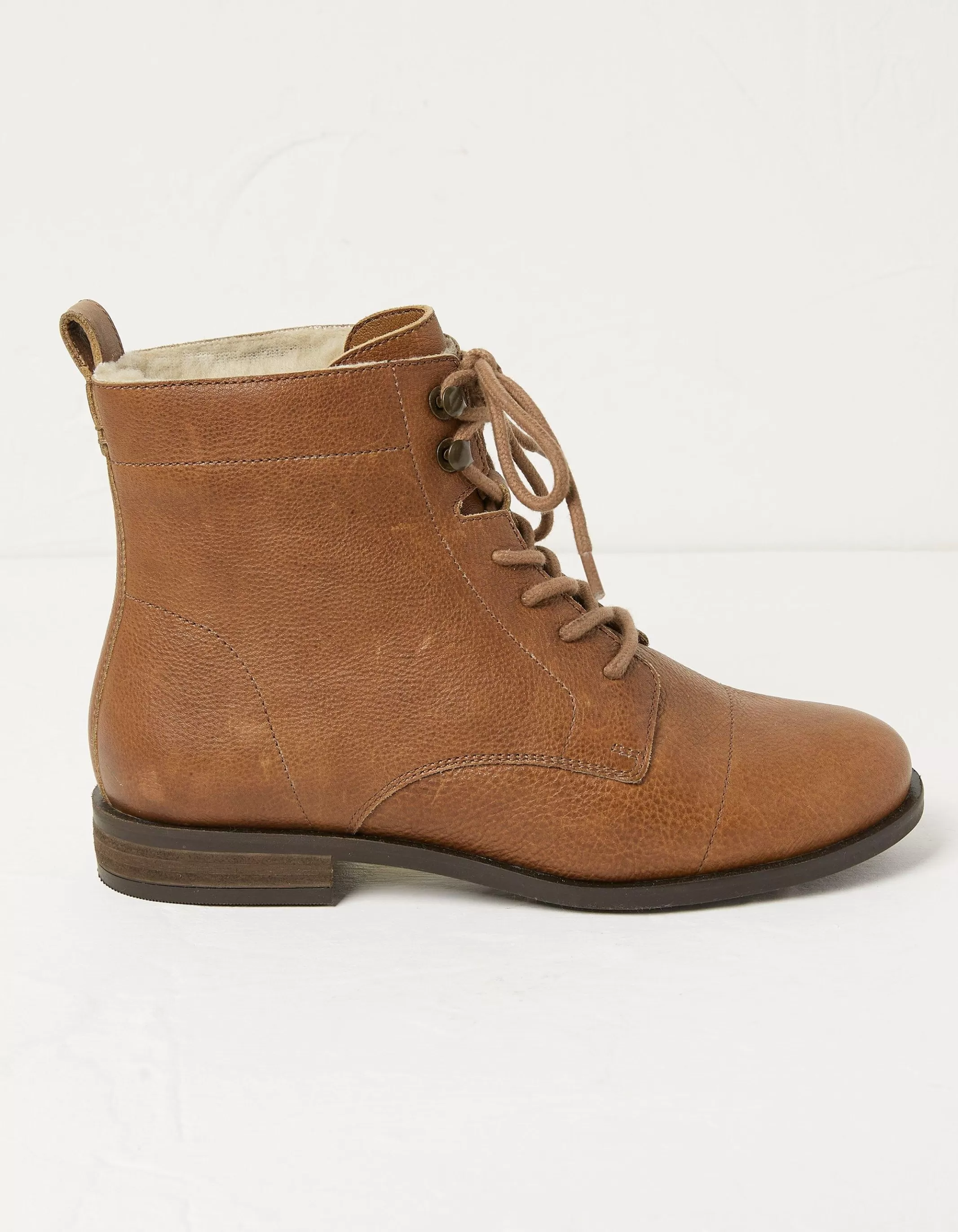 Cheap FatFace Catrin Lace Up Ankle Boot Tan