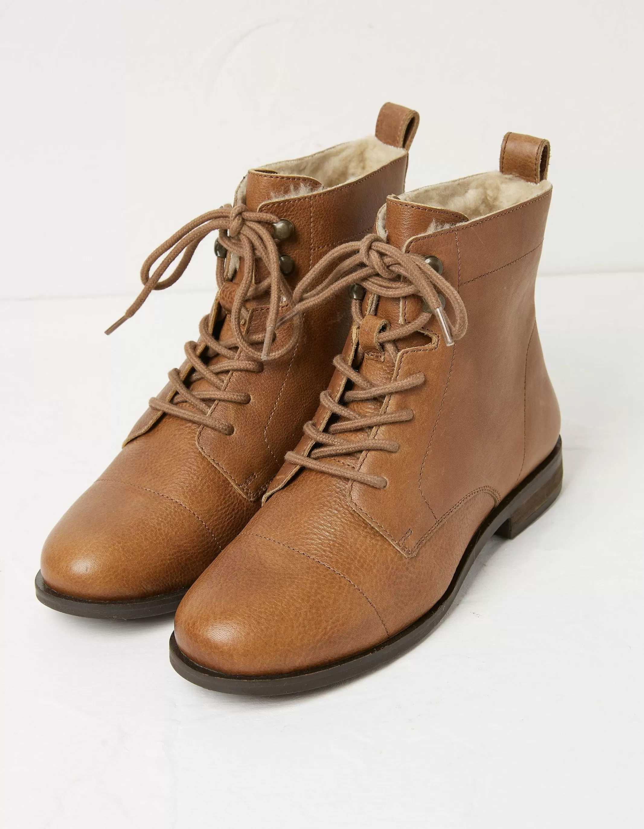 Cheap FatFace Catrin Lace Up Ankle Boot Tan