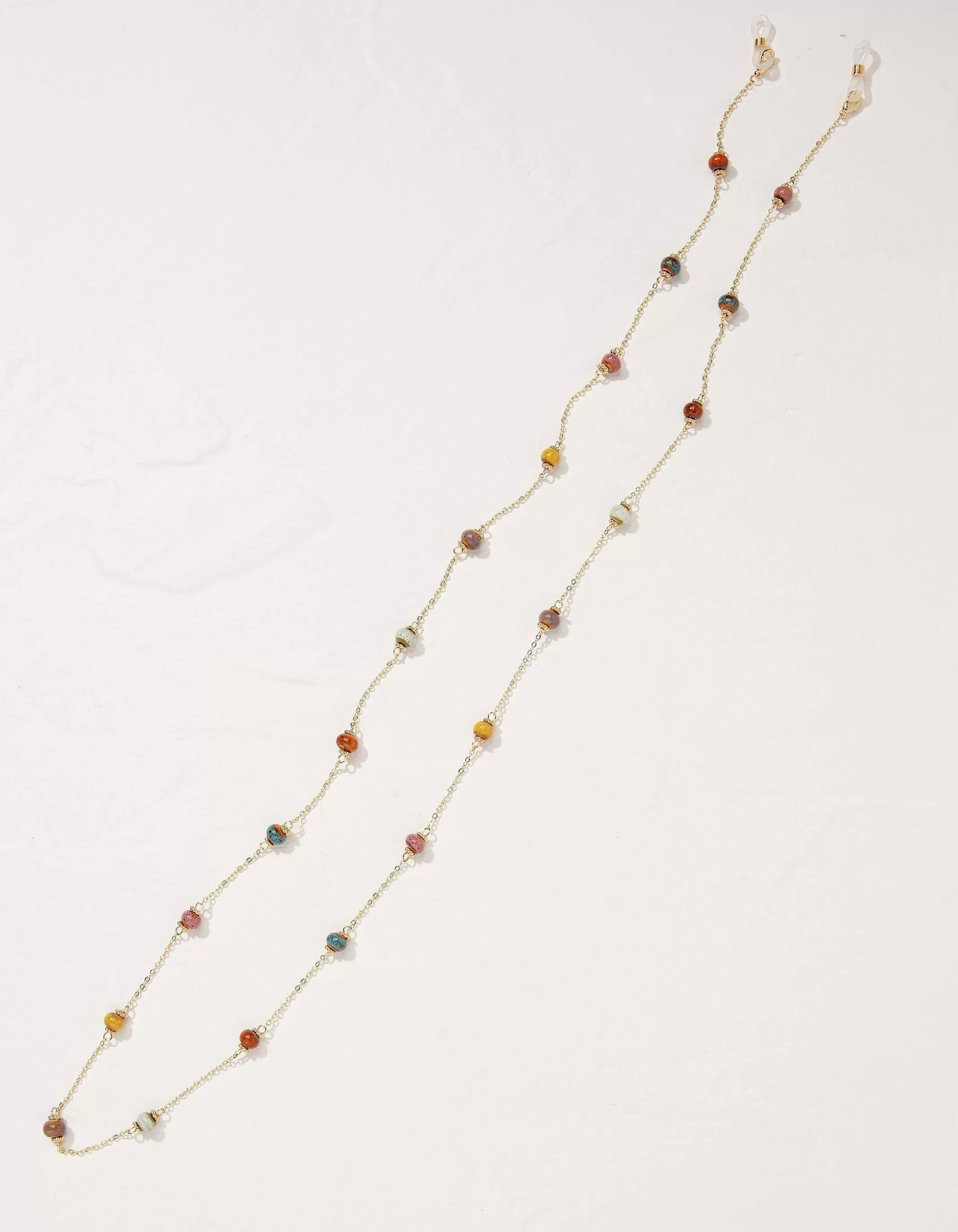 Cheap FatFace Ceramic Bead Glasses Chain Multi