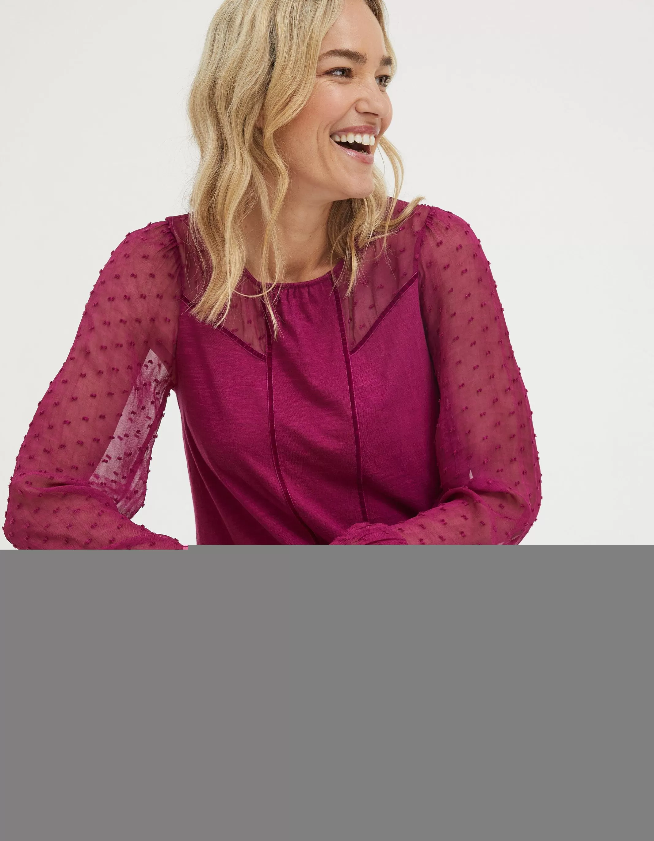 Discount FatFace Charlee Top Plum