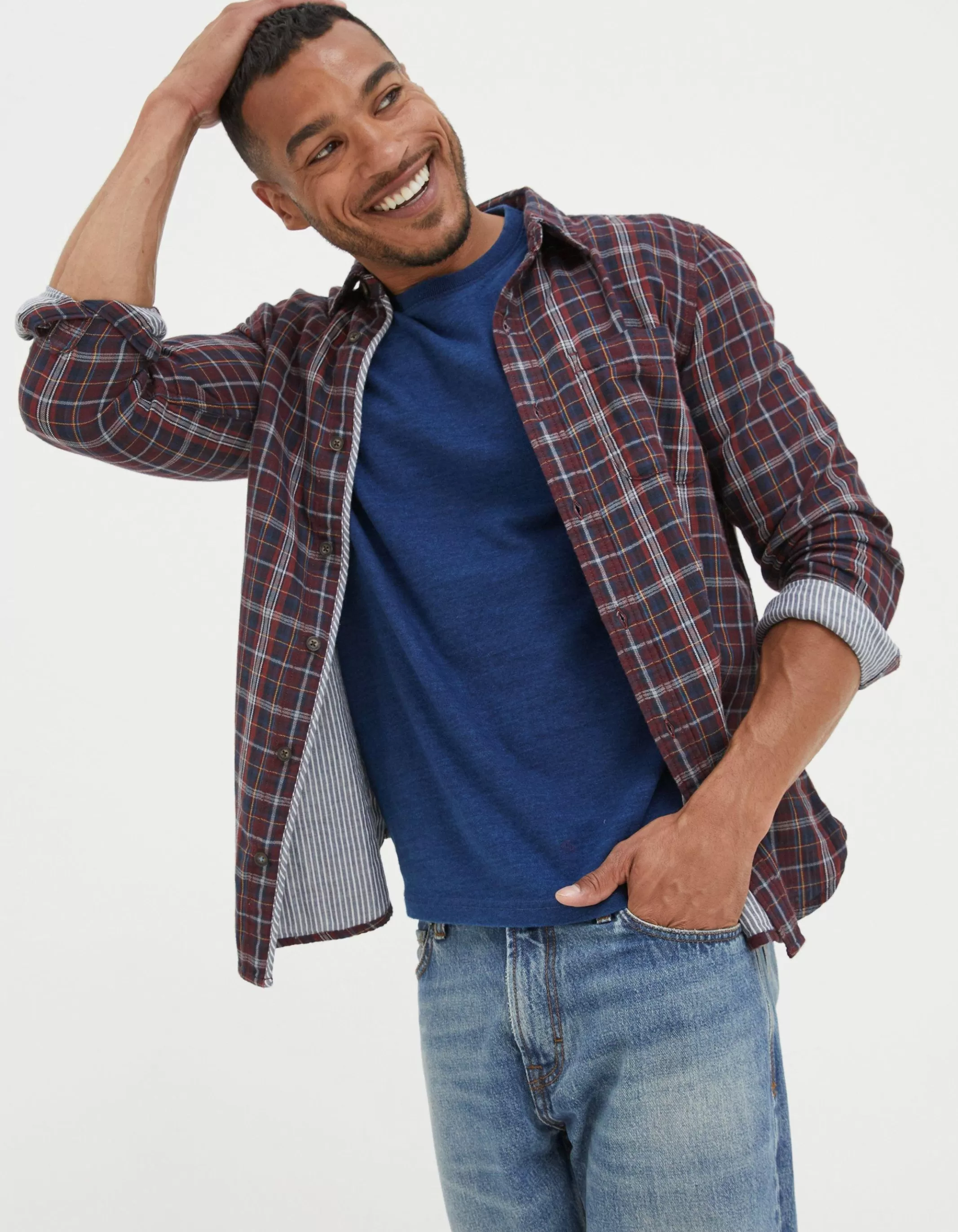 Fashion FatFace Chesil Check Shirt Dark Red