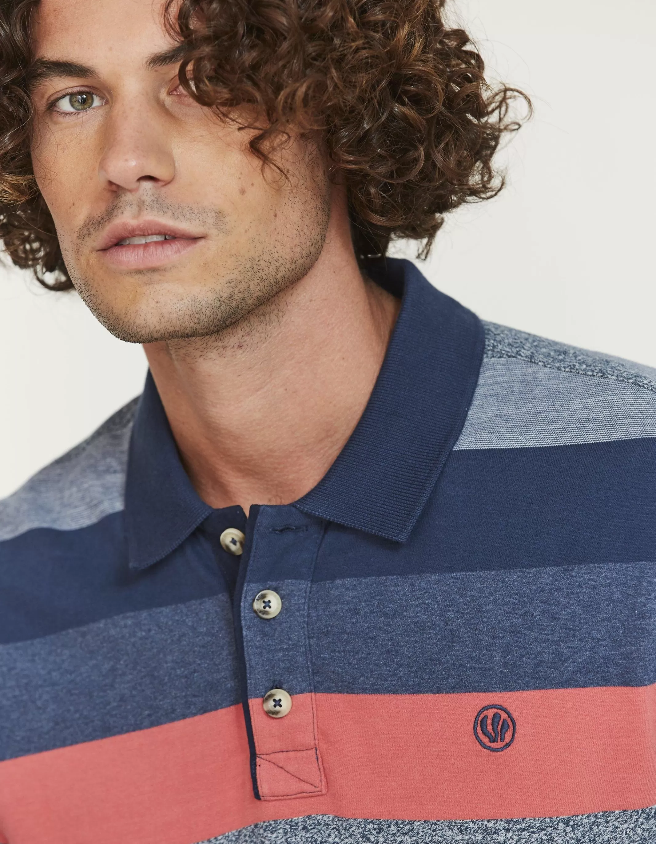 Best Sale FatFace Chidden Stripe Polo Watermelon