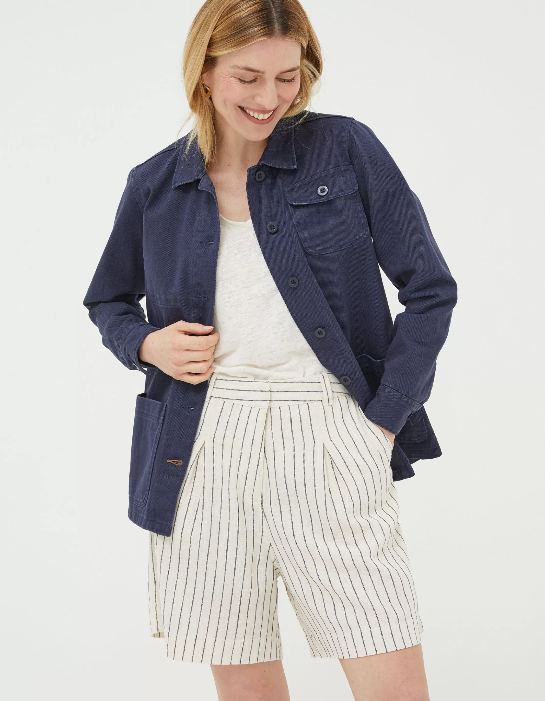 Shop FatFace Chore Jacket Navy