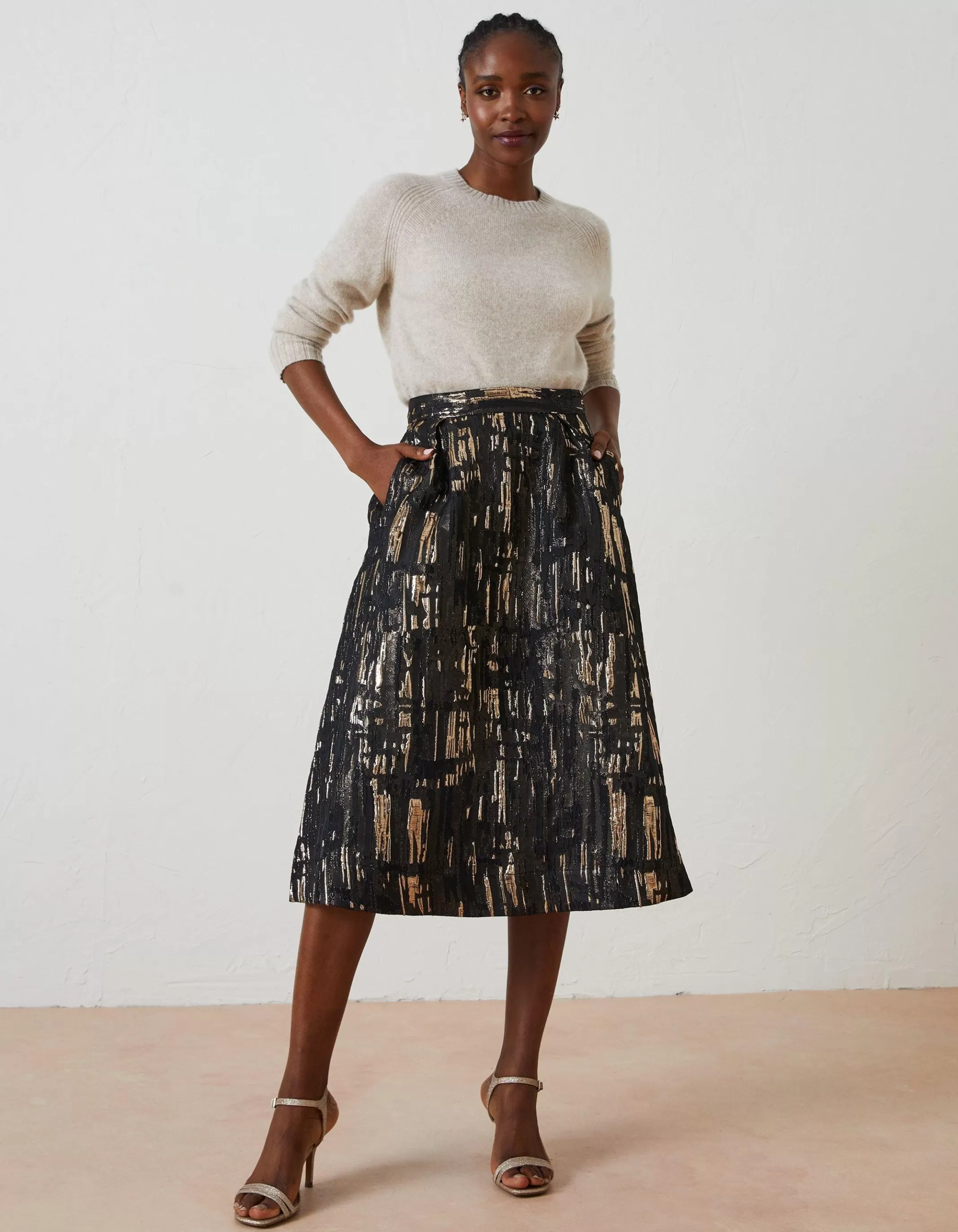 Flash Sale FatFace Cleo Jacquard Skirt Black