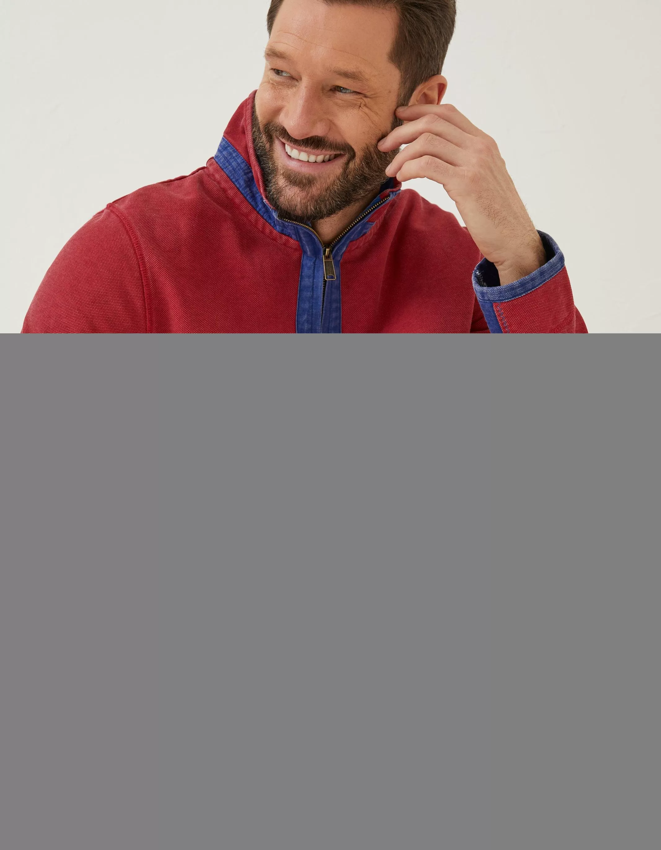 Discount FatFace Colour Block Airlie Sweatshirt Bright Red