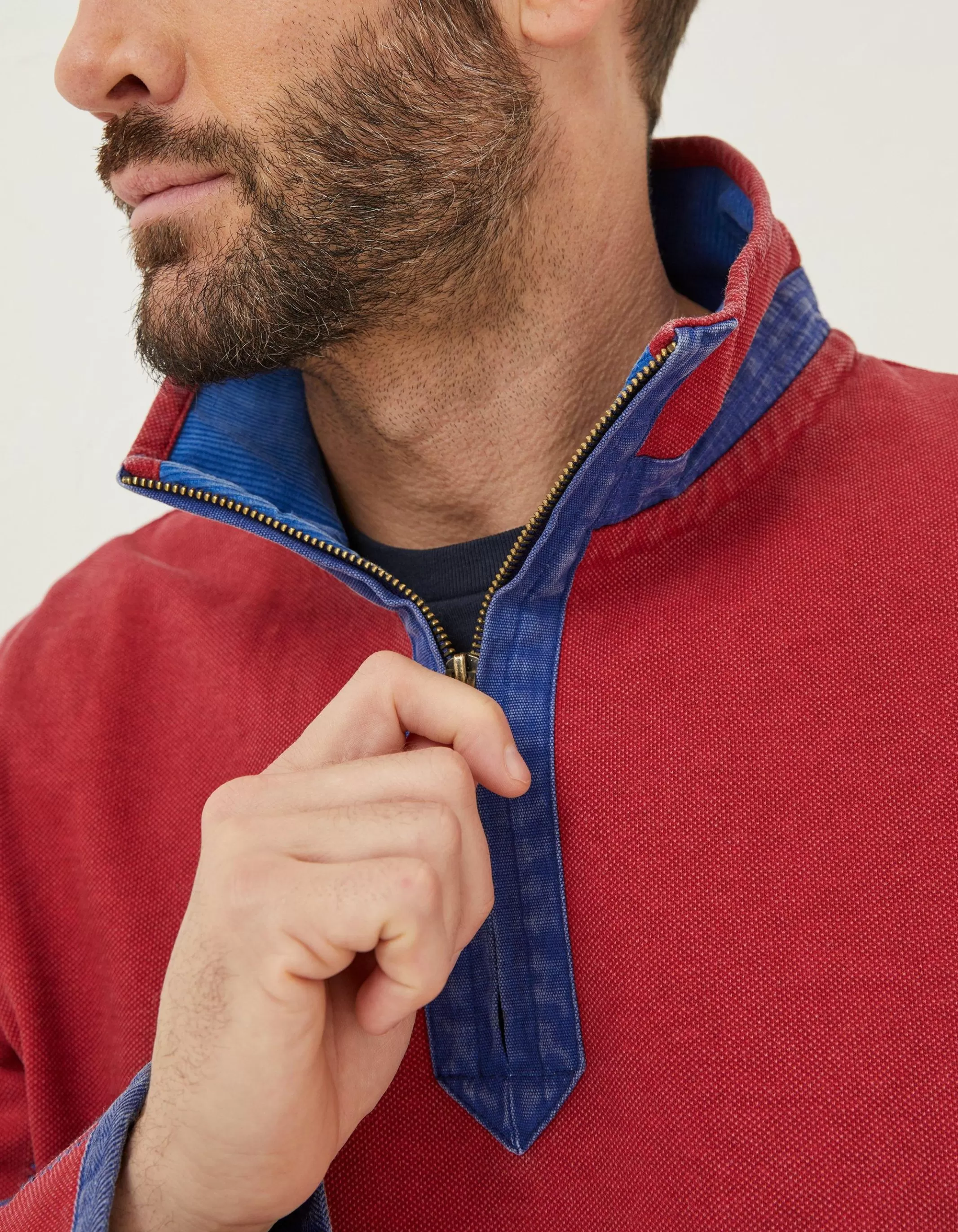 Discount FatFace Colour Block Airlie Sweatshirt Bright Red
