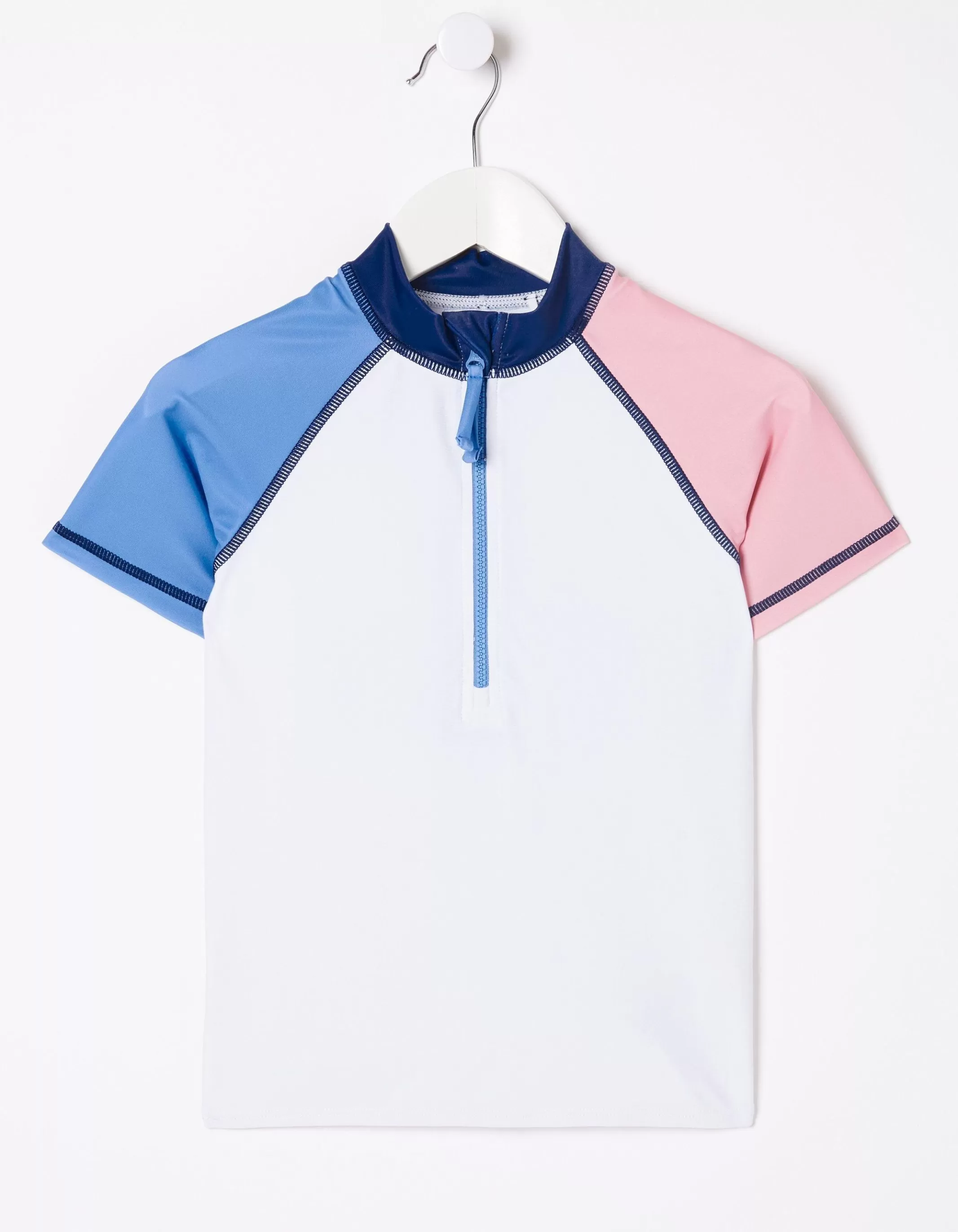 Discount FatFace Colourblock Rash Vest Ivory