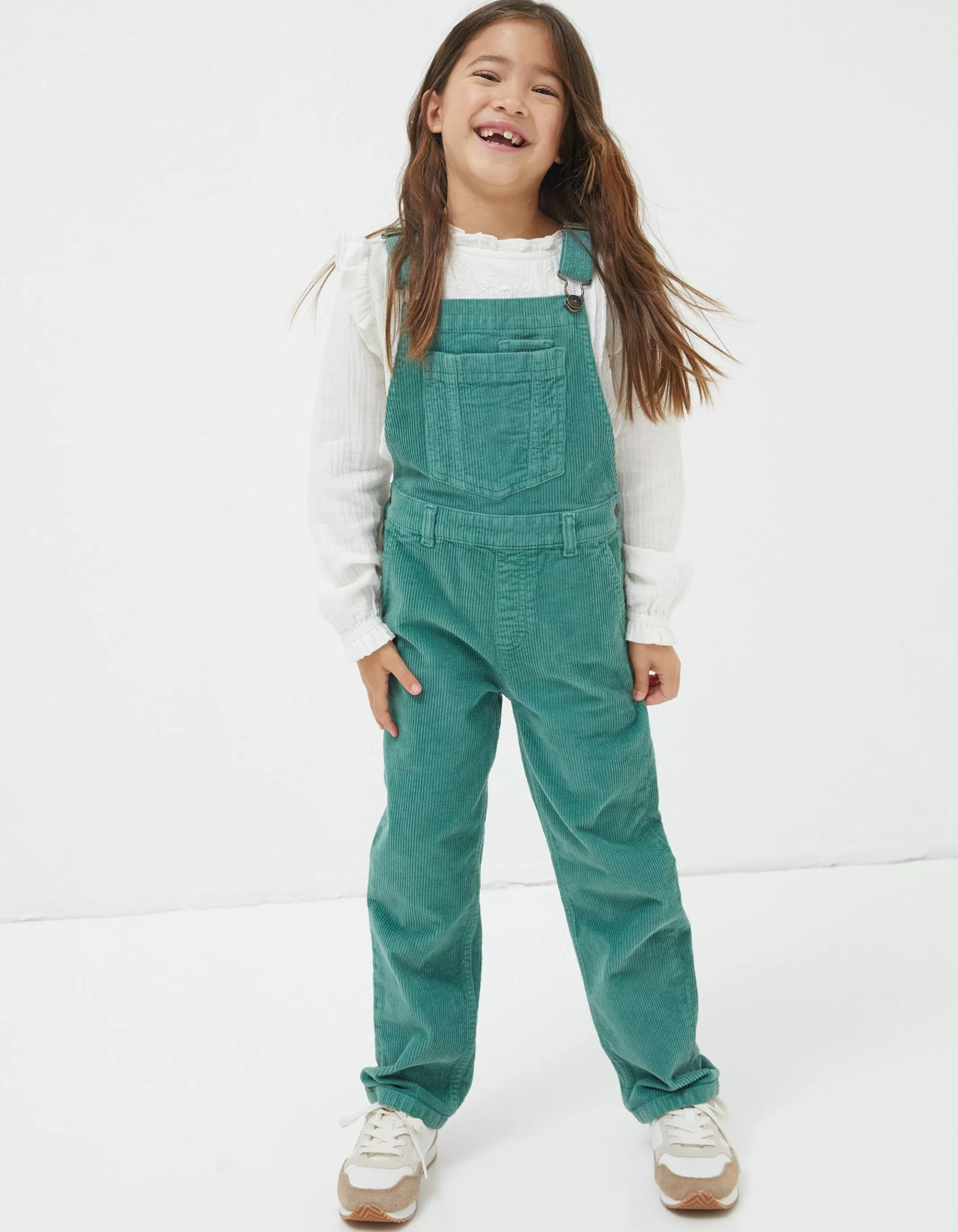 Fashion FatFace Cora Cord Dungaree Teal Green