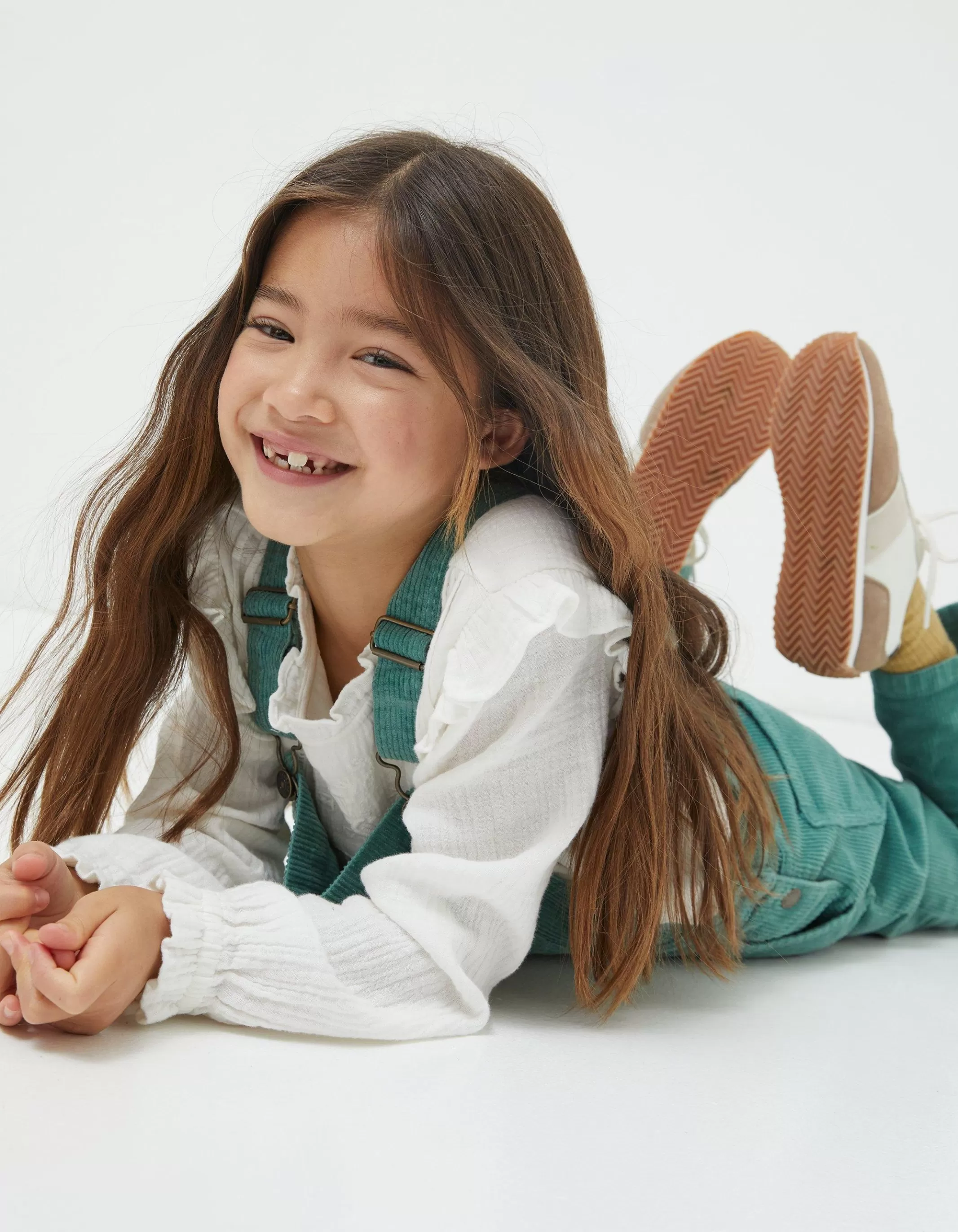 Fashion FatFace Cora Cord Dungaree Teal Green
