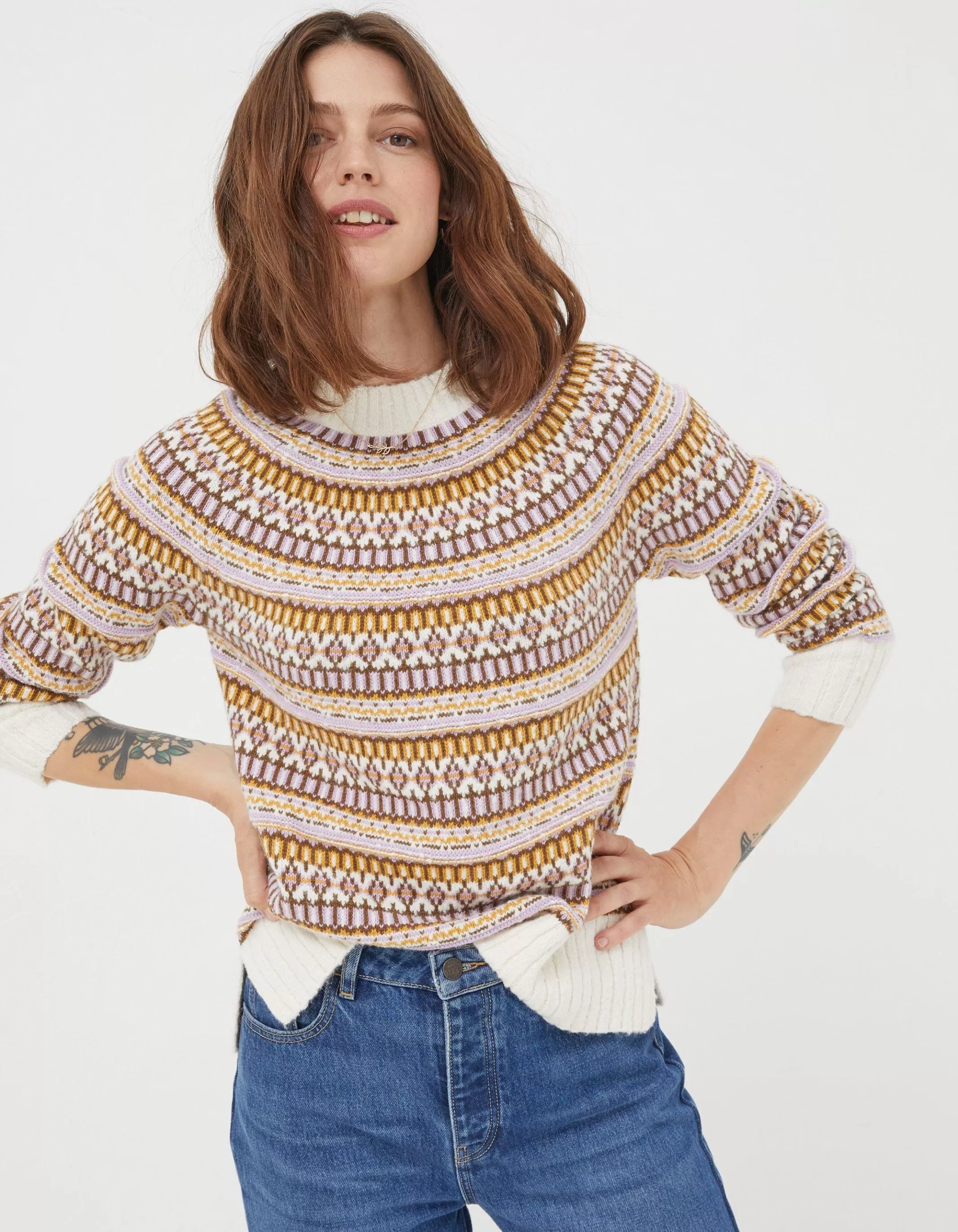 Online FatFace Coraline Fairisle Jumper Multi