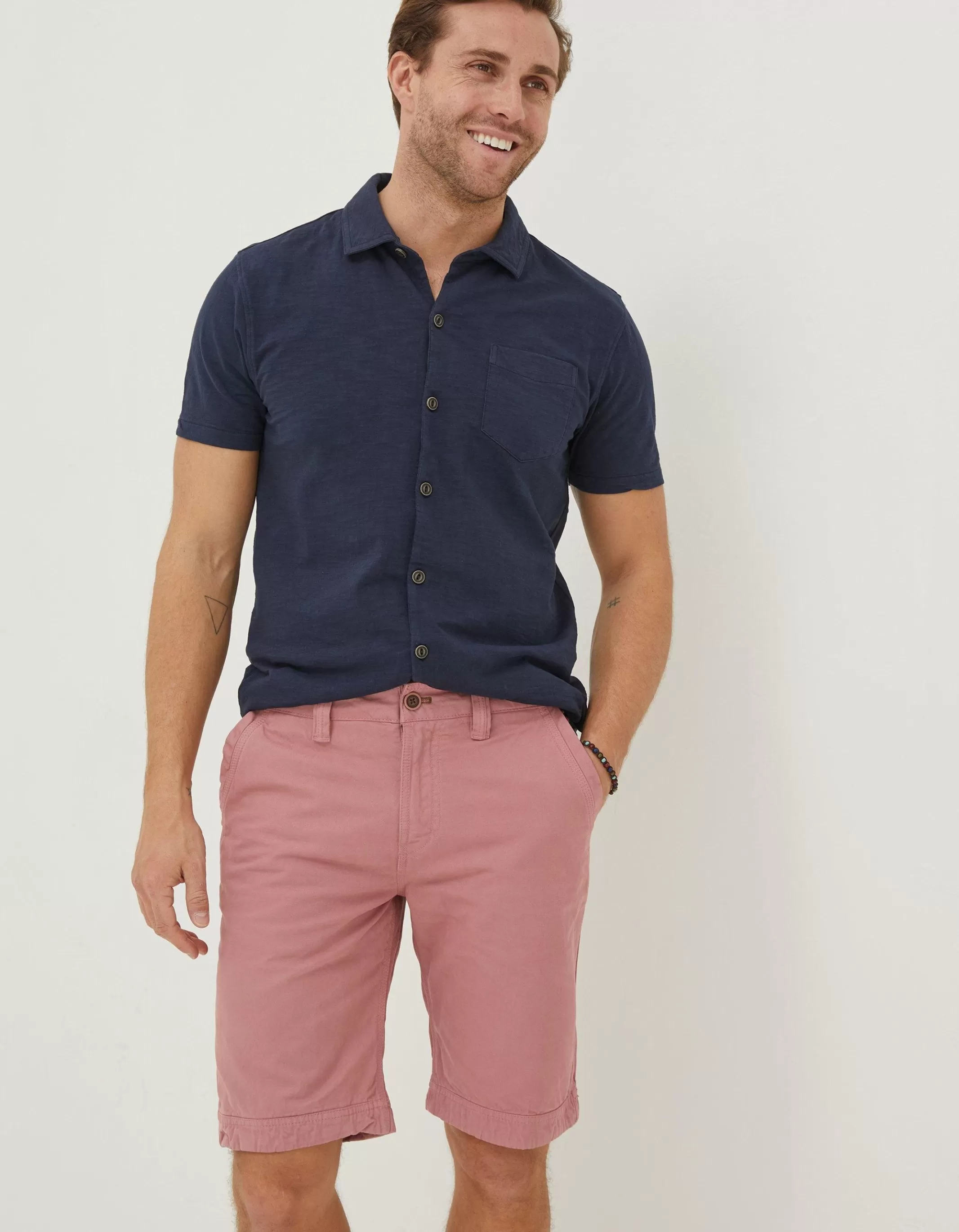 Discount FatFace Cove Flat Front Shorts Dusky Pink