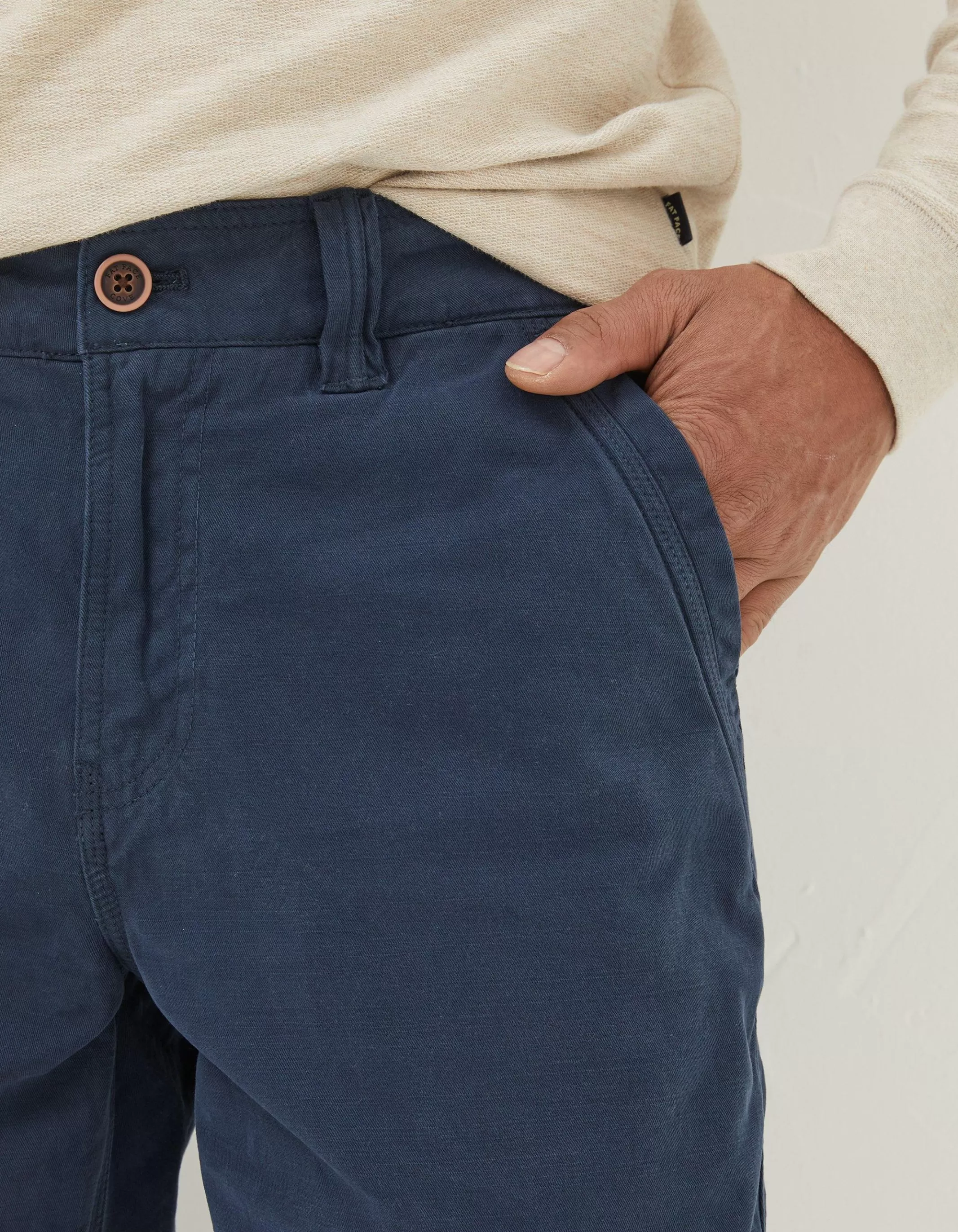 Sale FatFace Cove Flat Front Shorts Navy
