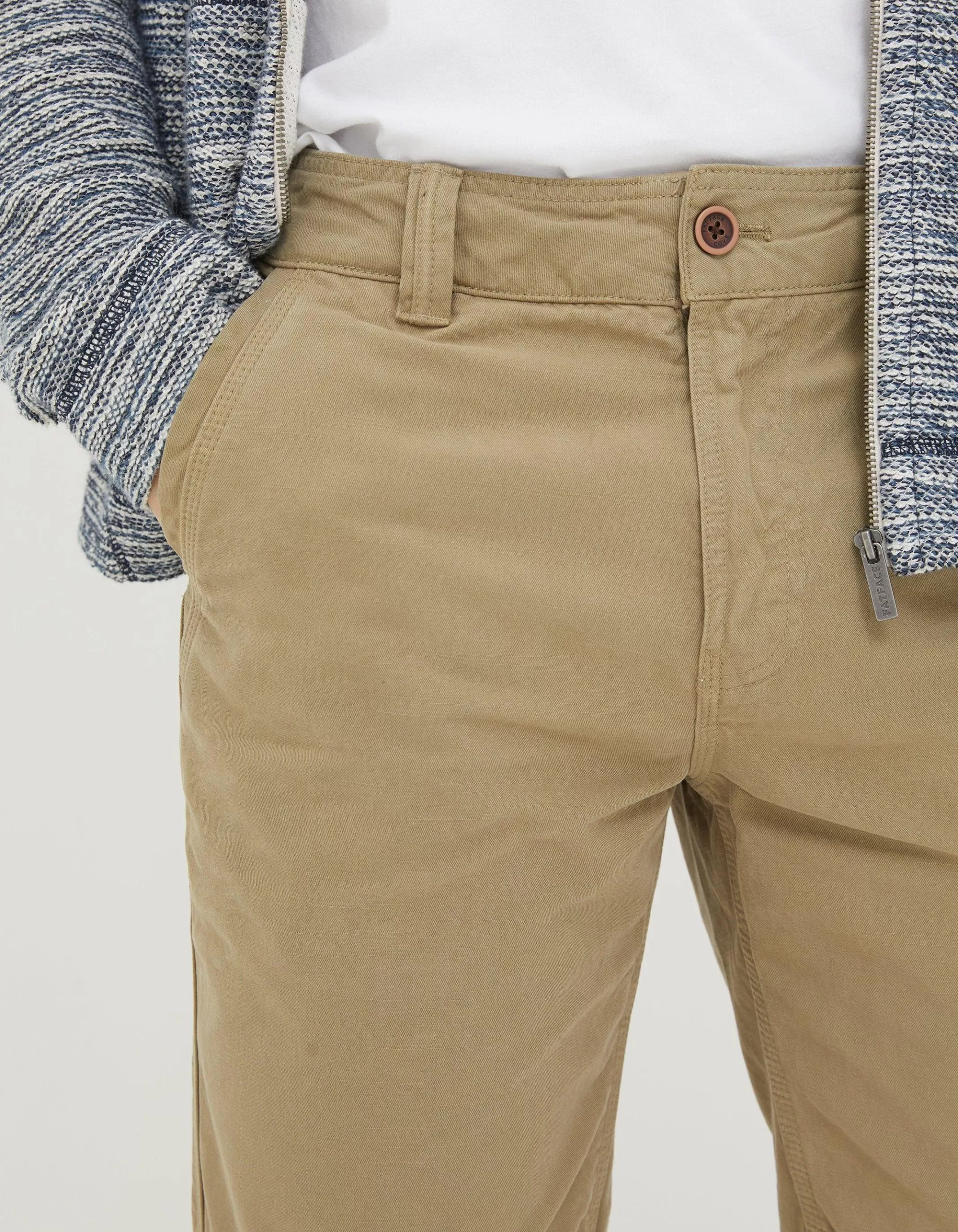 Flash Sale FatFace Cove Flat Front Shorts Olive Green