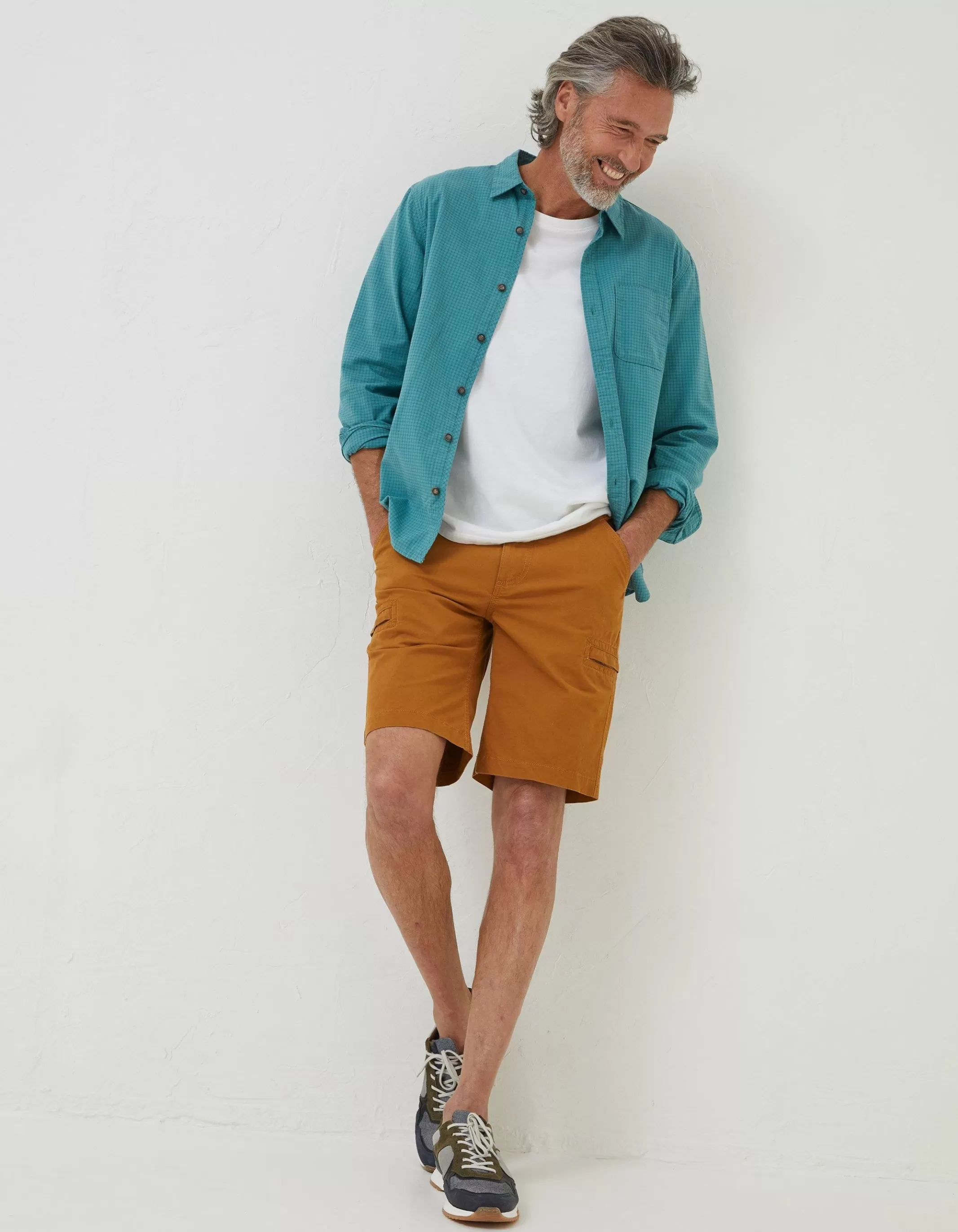 New FatFace Cowes Utility Shorts Tan