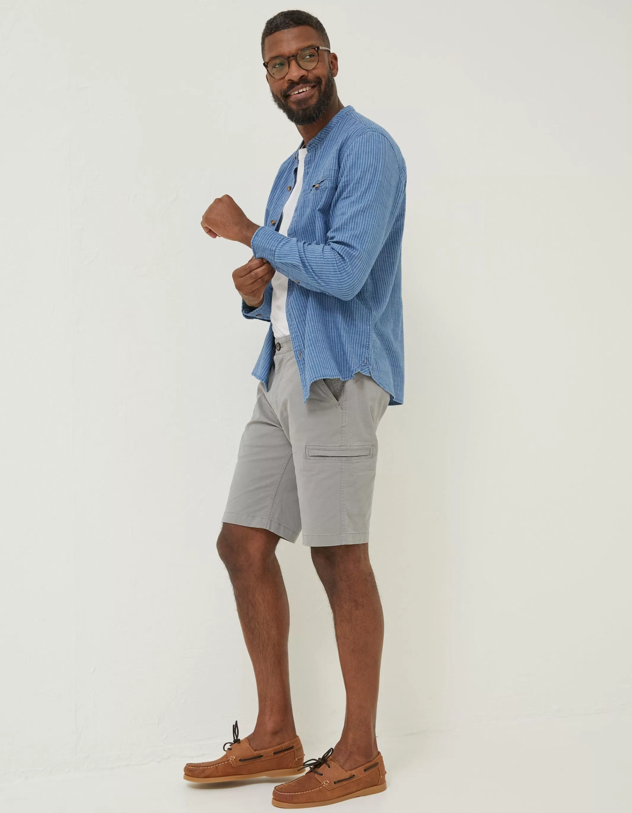 New FatFace Cowes Utility Shorts Grey