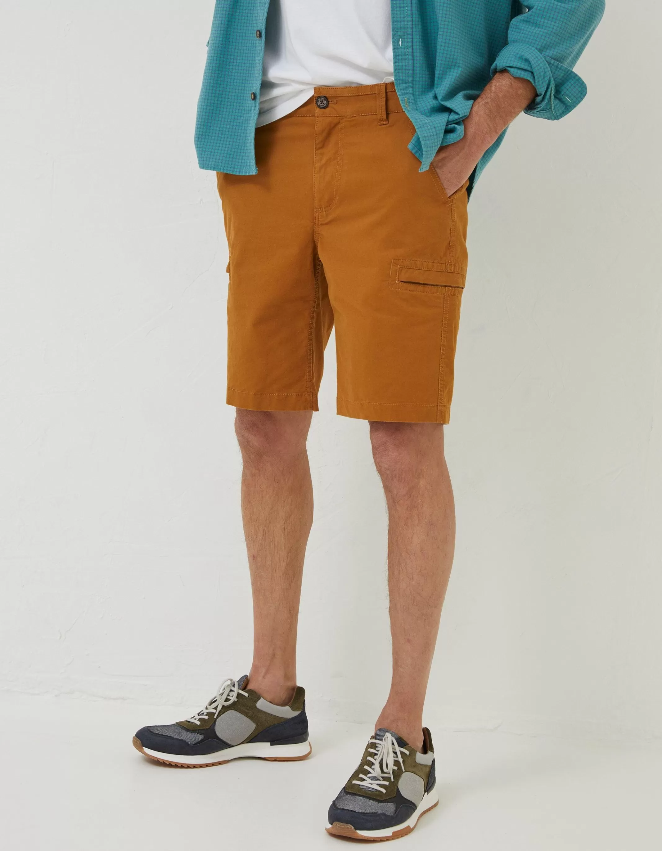 New FatFace Cowes Utility Shorts Tan