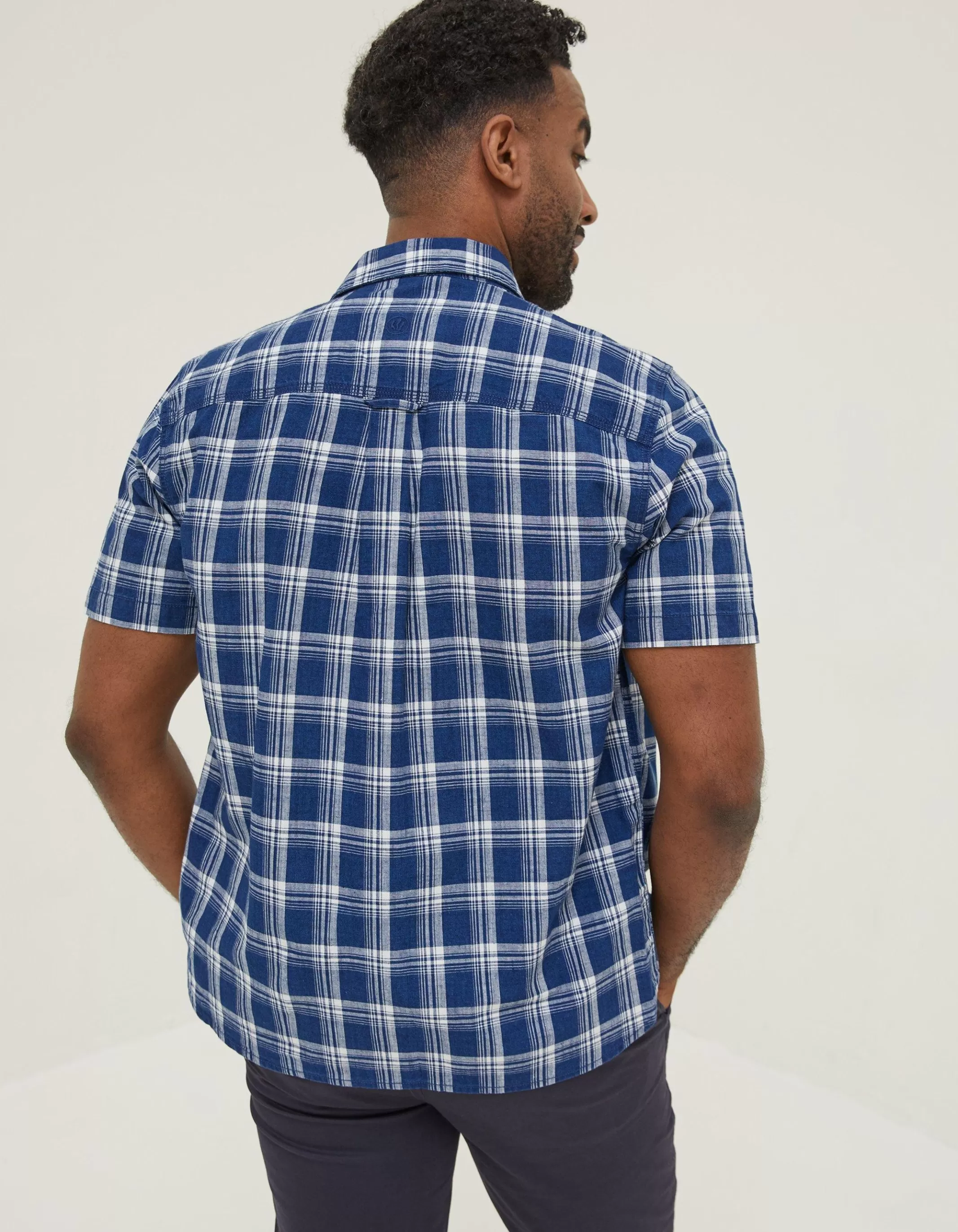 Clearance FatFace Crowford Check Shirt Navy