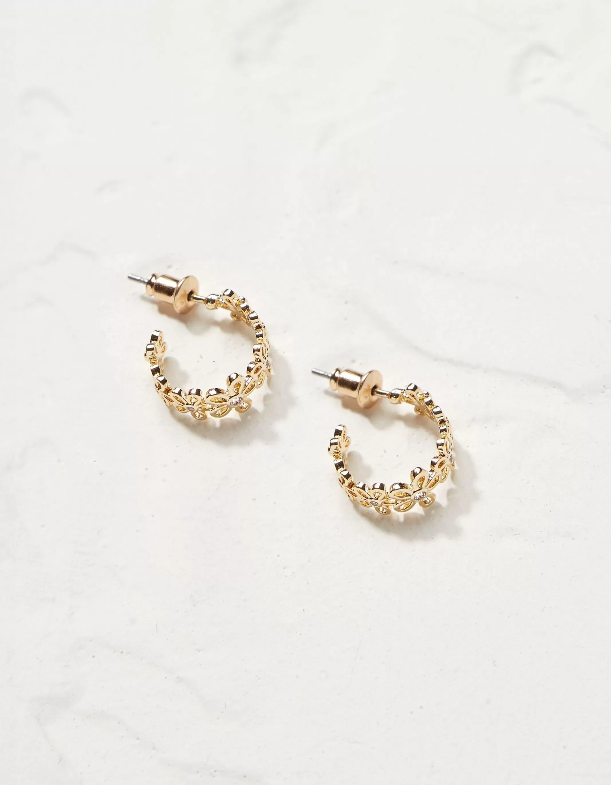 Best Sale FatFace Daisy Chain Hoops Gold