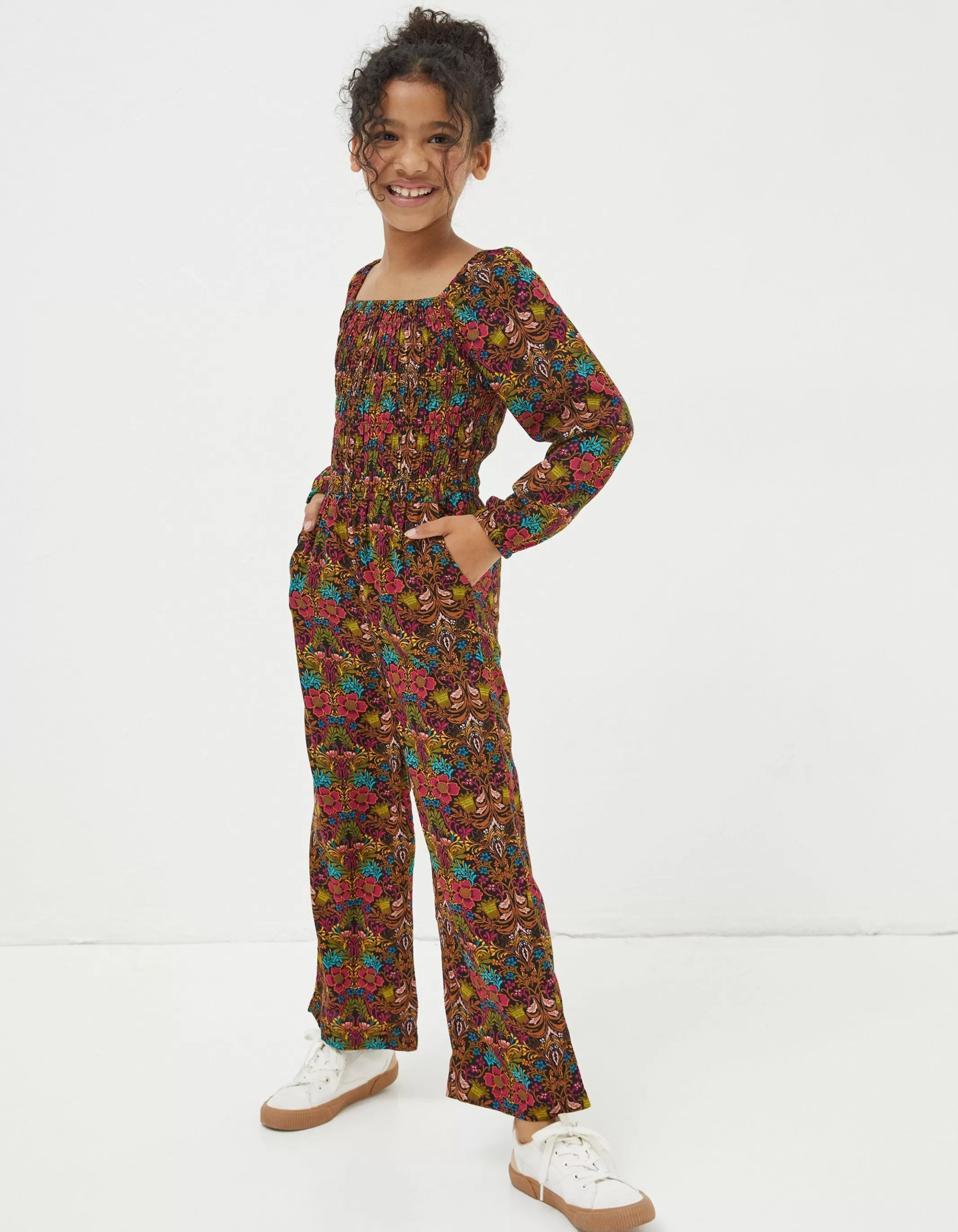 Outlet FatFace Daisy Floral Print Jumpsuit Multi