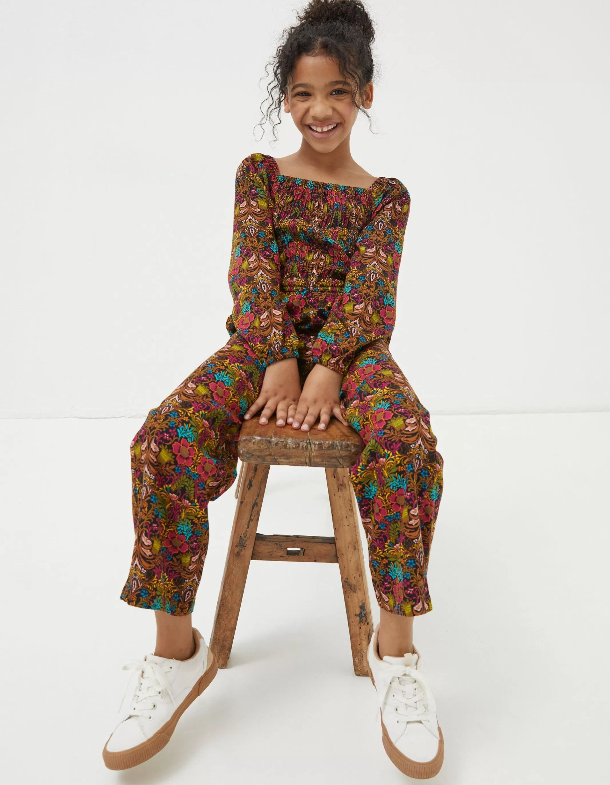 Outlet FatFace Daisy Floral Print Jumpsuit Multi