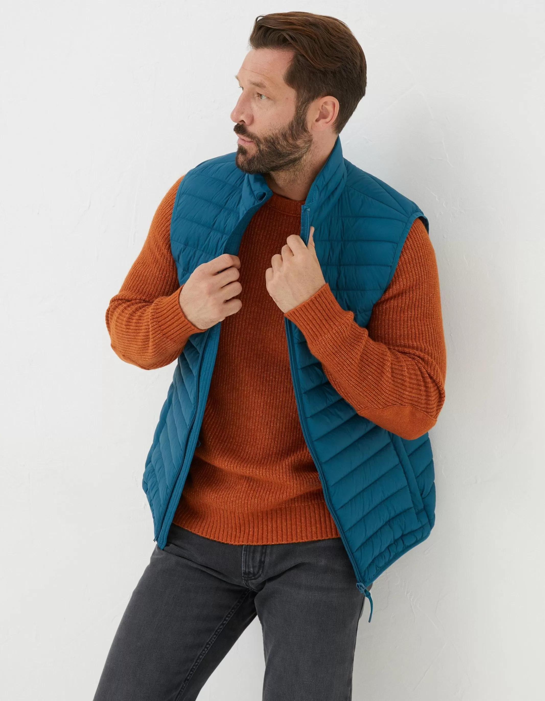 Store FatFace Dartmouth Gilet Teal Blue