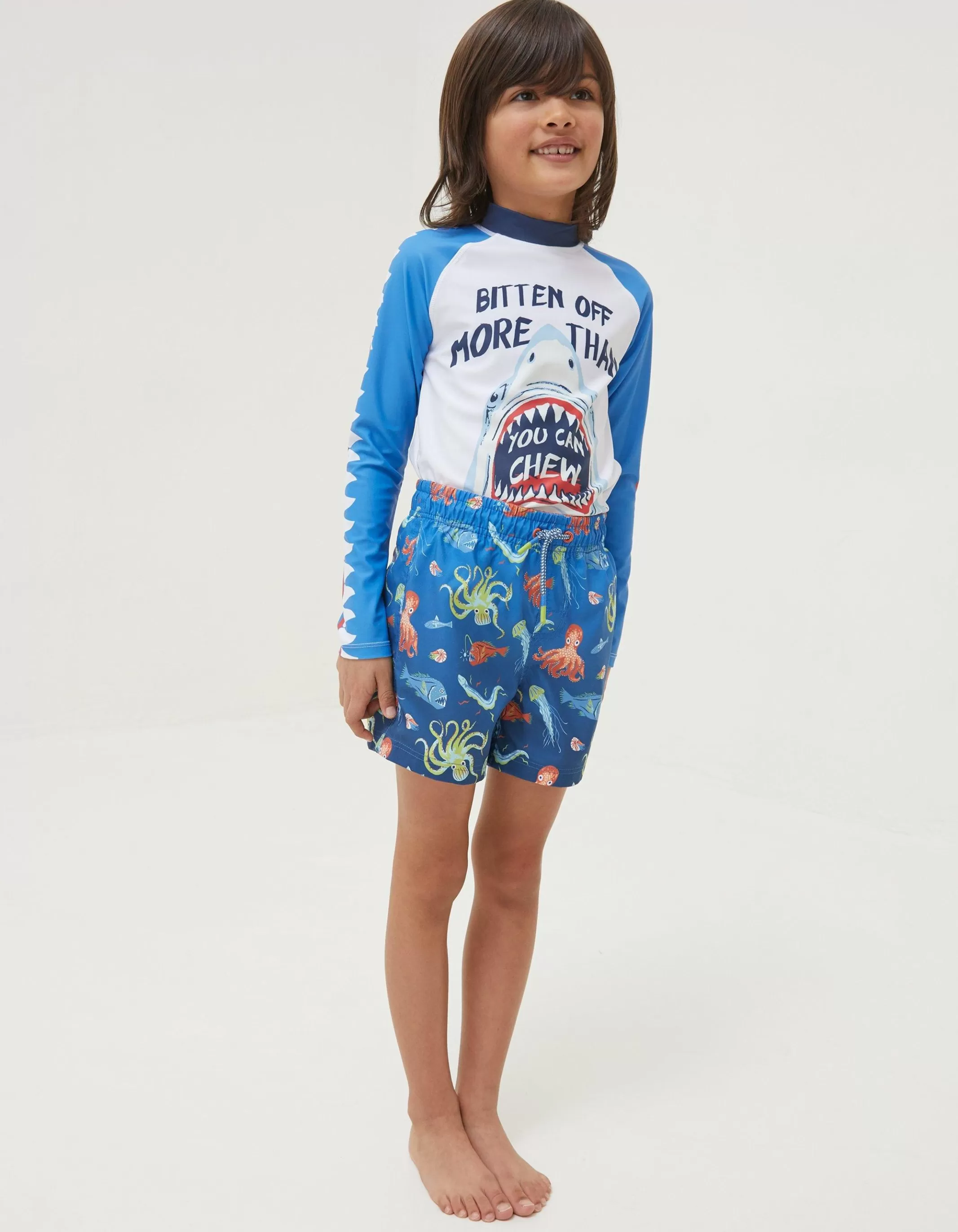 Hot FatFace Deep Sea Boardies Navy