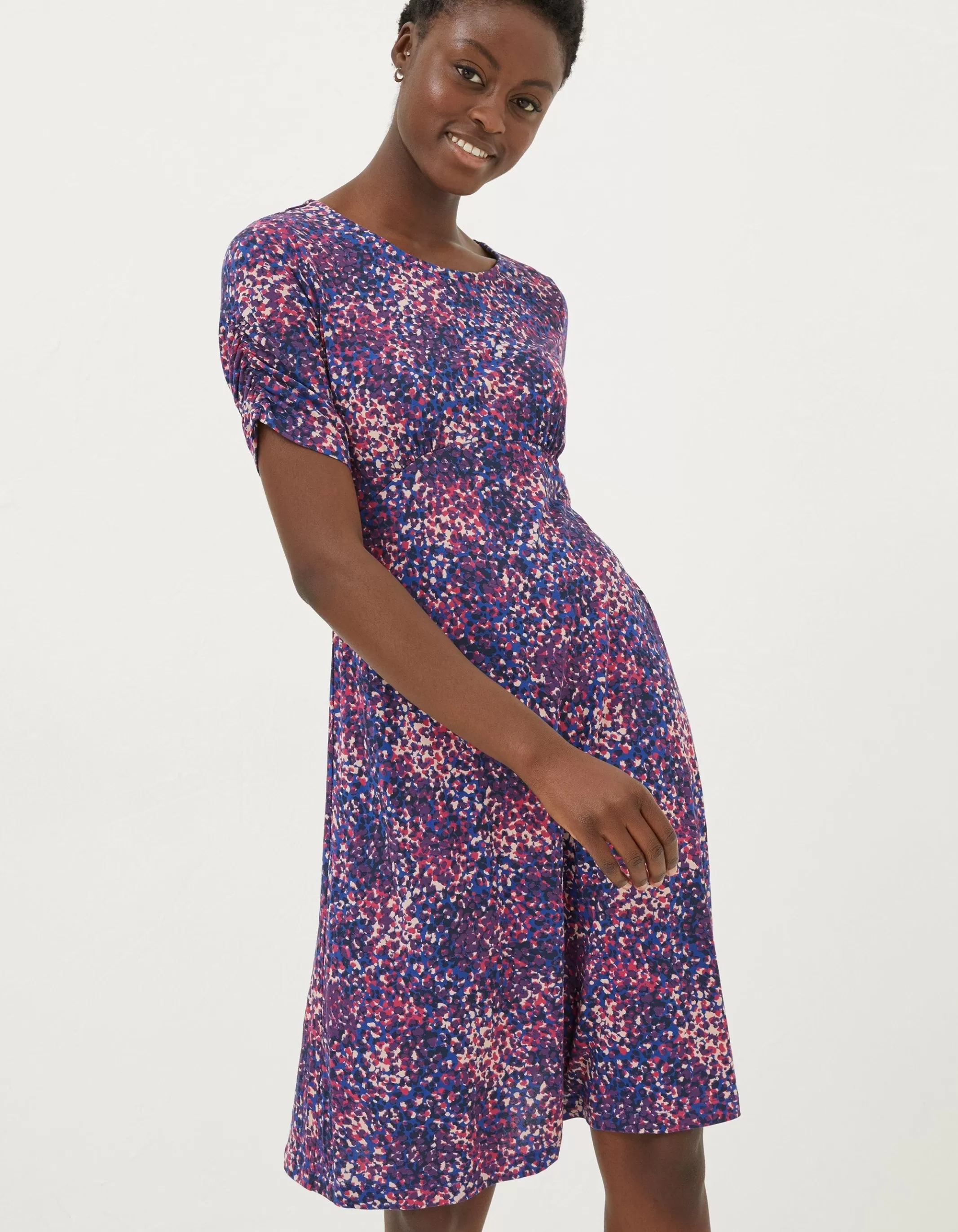 Best FatFace Delilah Spot Jersey Dress Navy