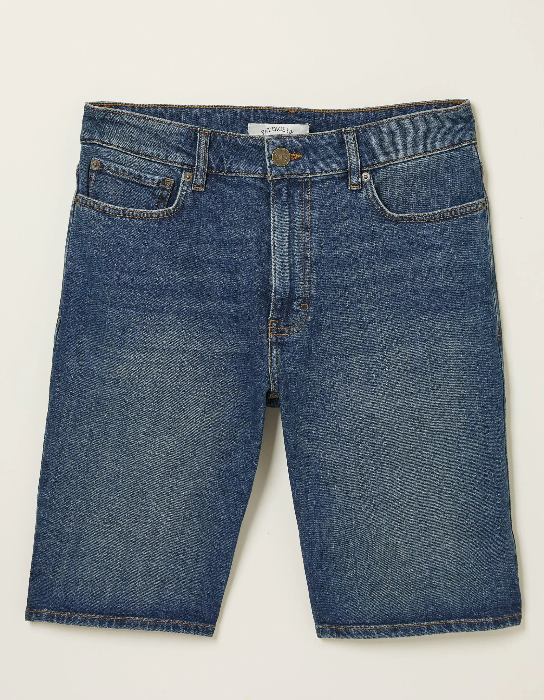 Online FatFace Denim Mid Vintage Wash Shorts Denim Blue