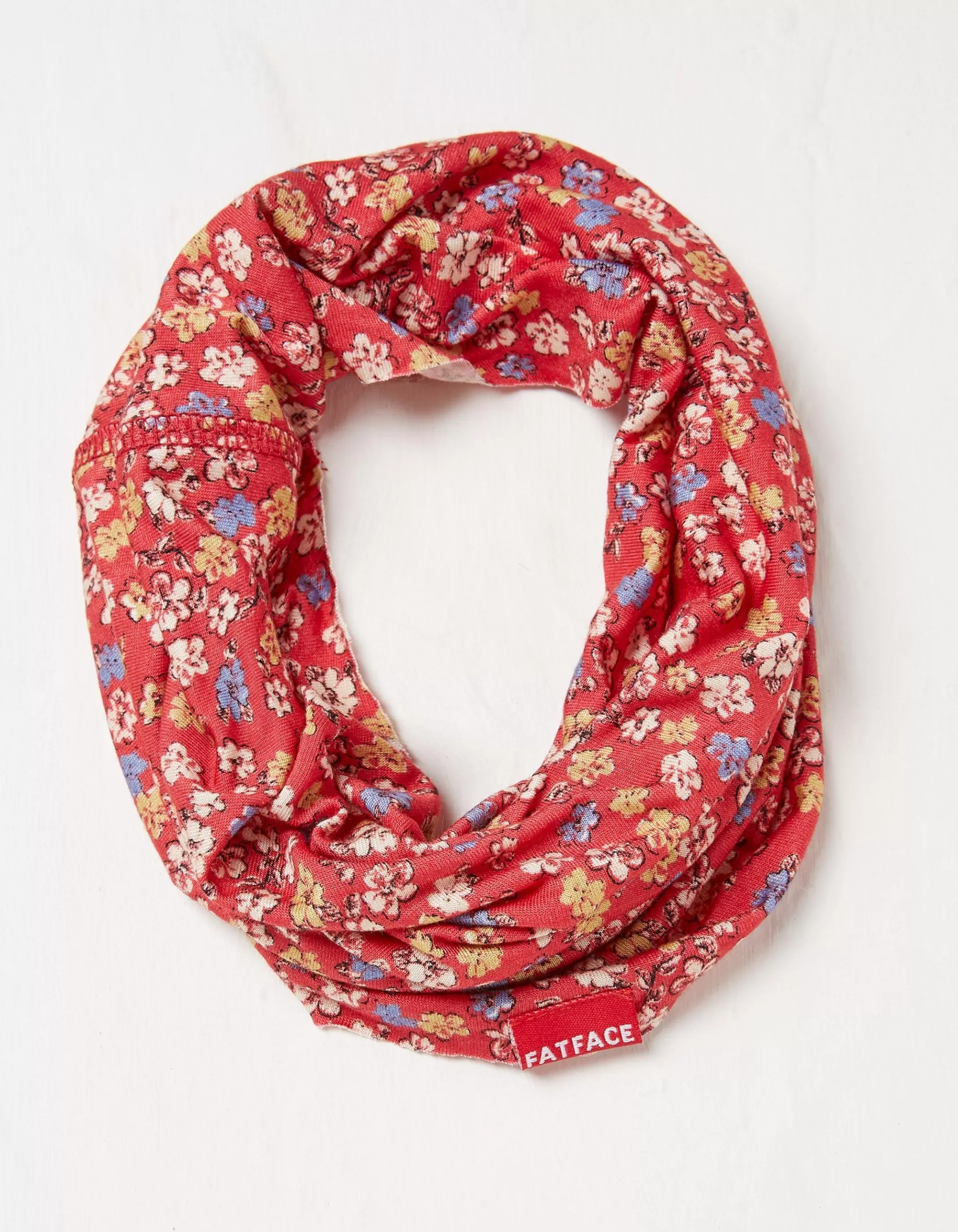 Online FatFace Ditsy Floral Snood Bright Red