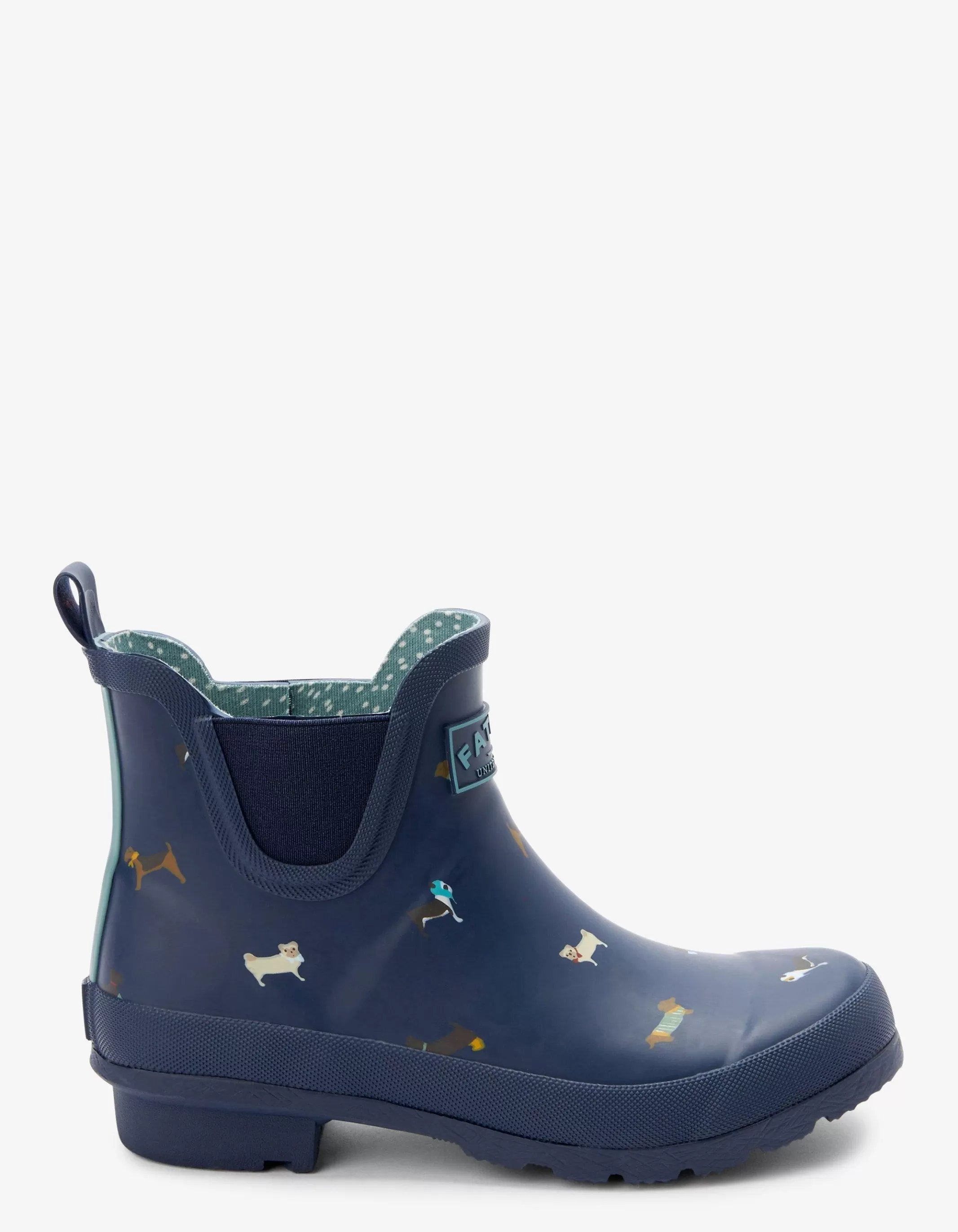 Sale FatFace Dog Print Ankle Wellies Navy