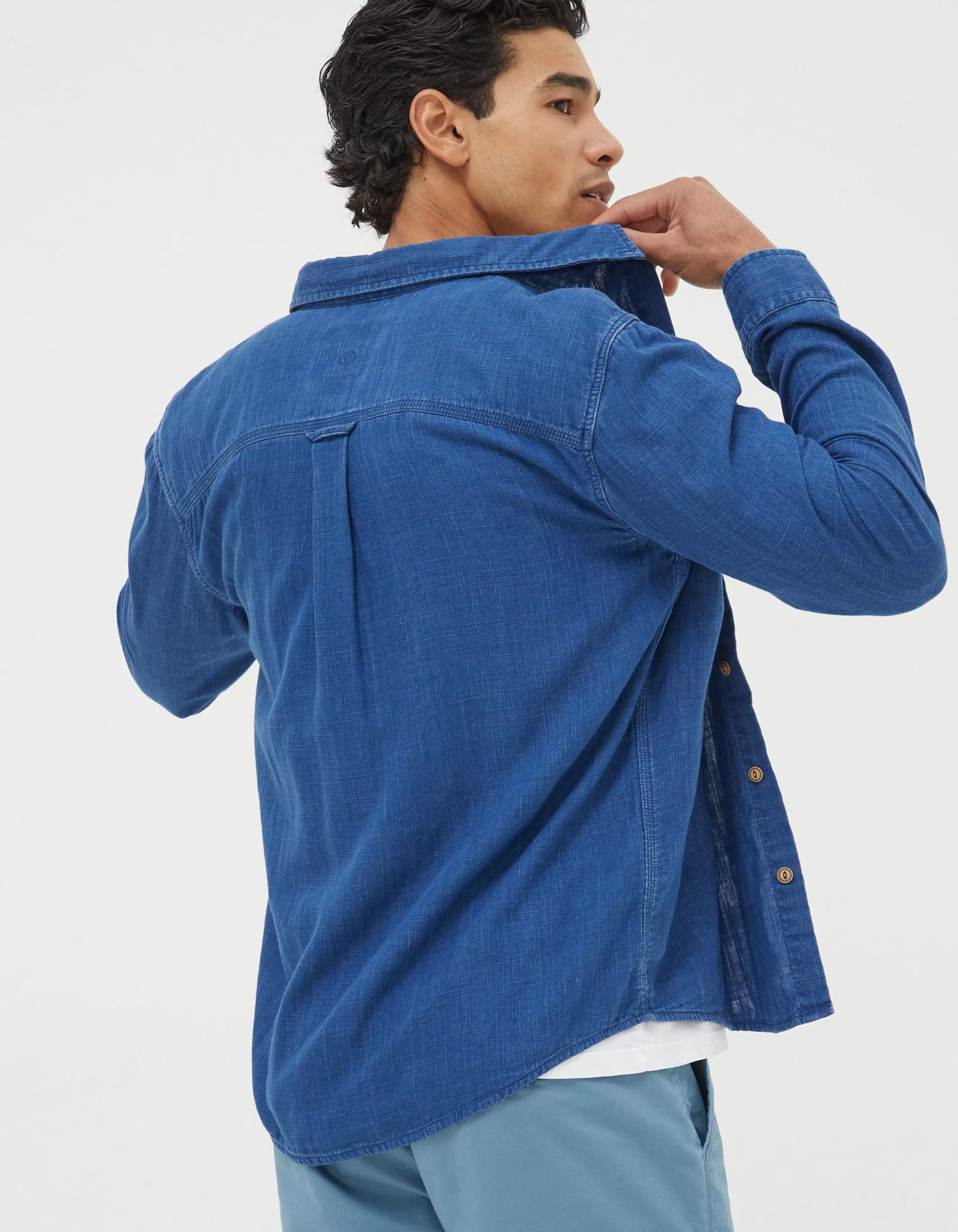 Clearance FatFace Drayton Indigo Shirt Dark Denim Blue