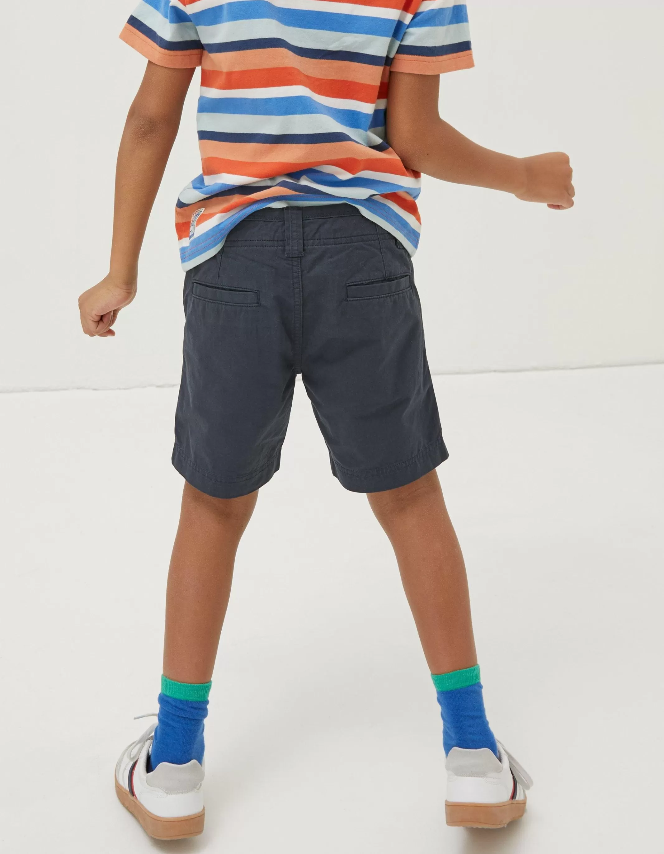 Hot FatFace Elias Flat Front Shorts Navy