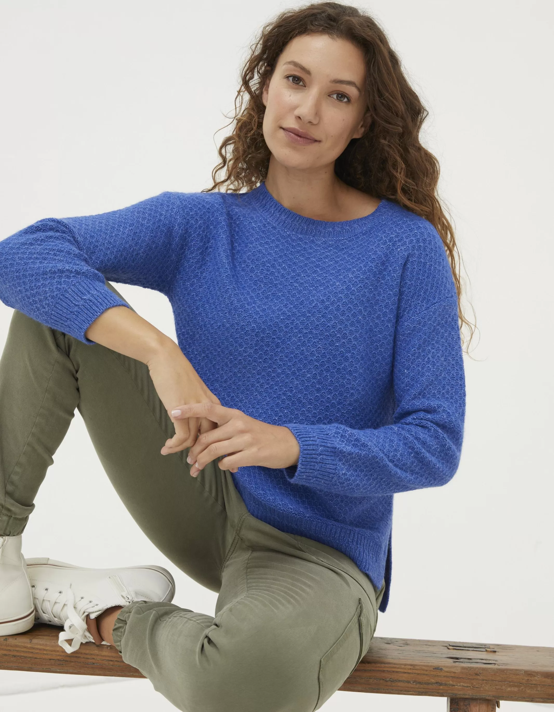 Clearance FatFace Ellie Jumper Cobalt Blue