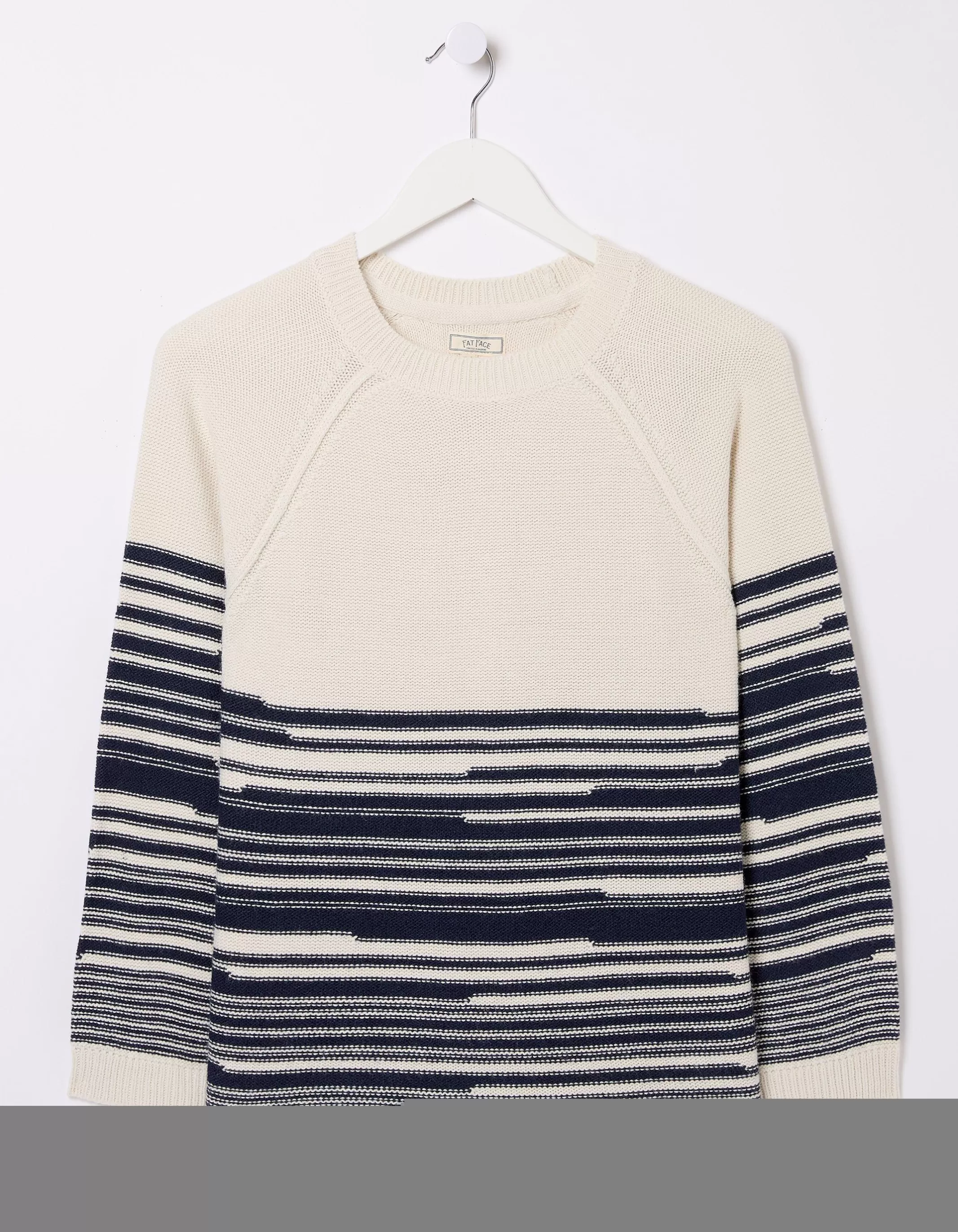 Store FatFace Elodie Stripe Jumper Ivory