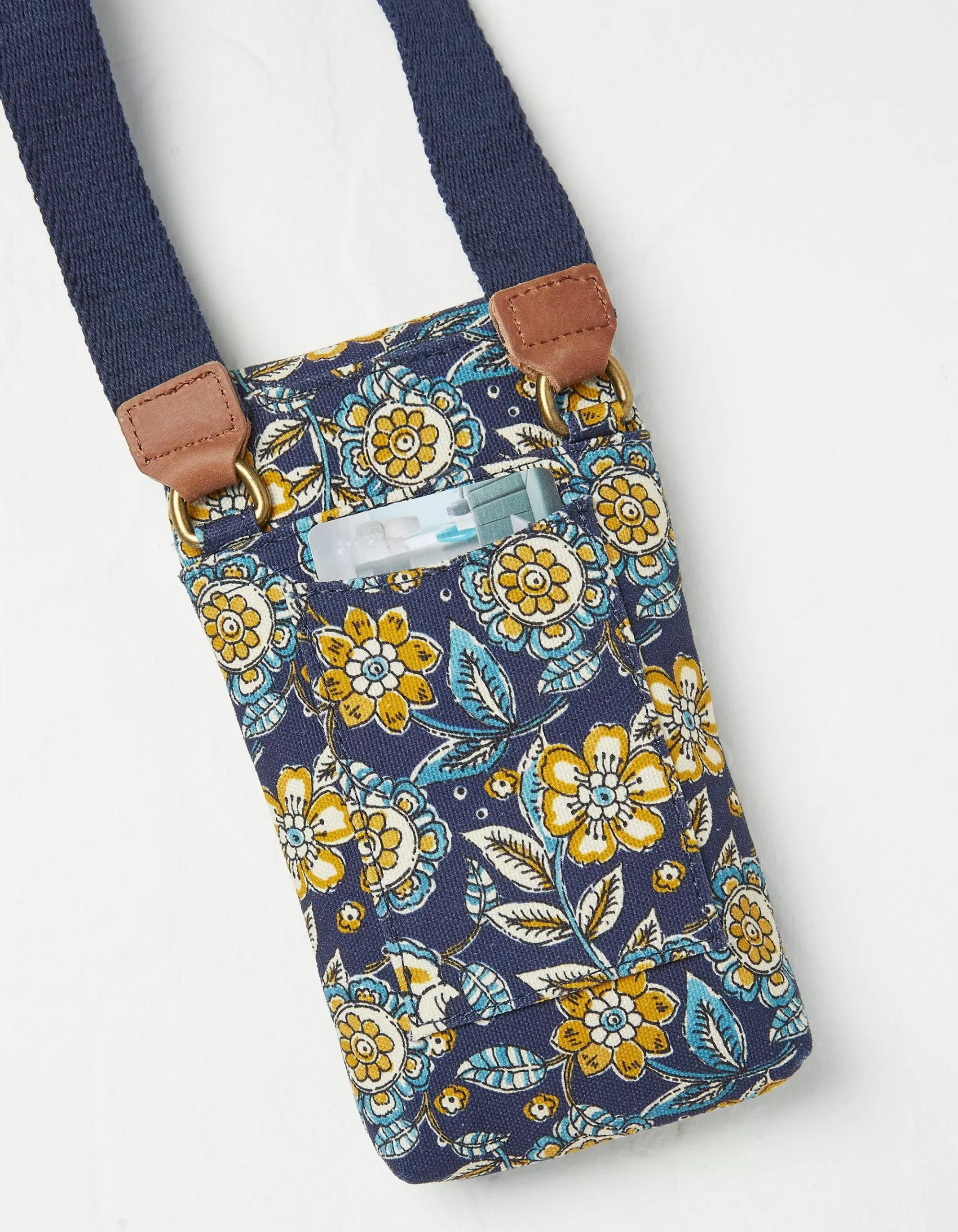 Store FatFace Elsie Canvas Phone Bag Navy