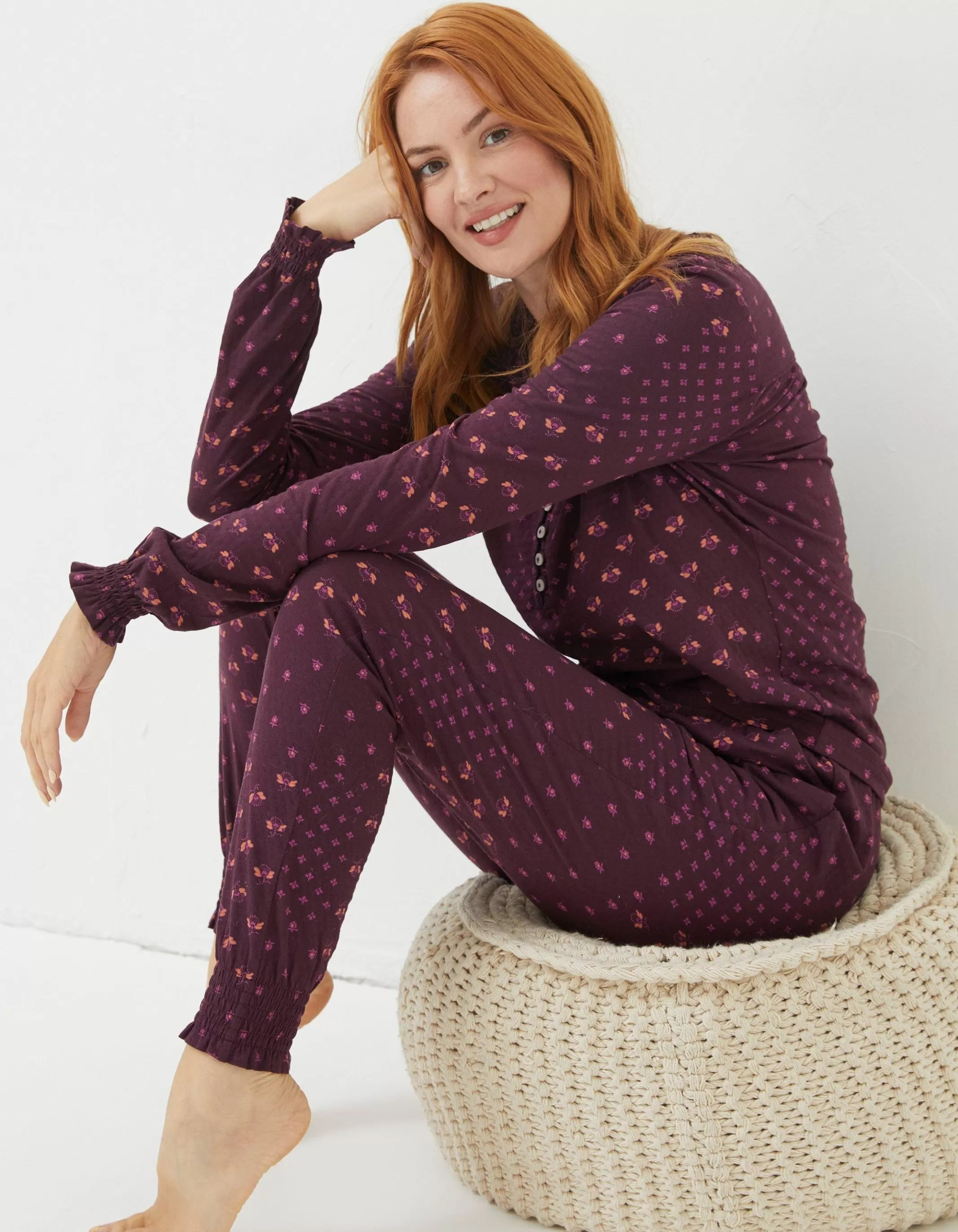 Discount FatFace Elsie Foulard Jersey Set Plum