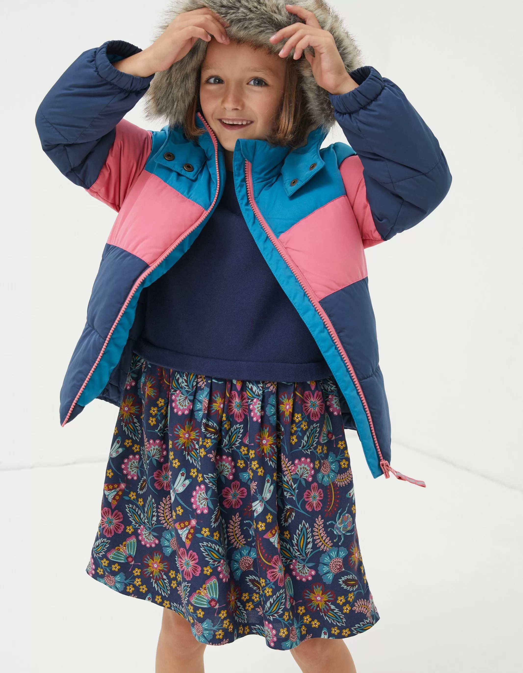 Sale FatFace Elsie Padded Jacket Teal Green
